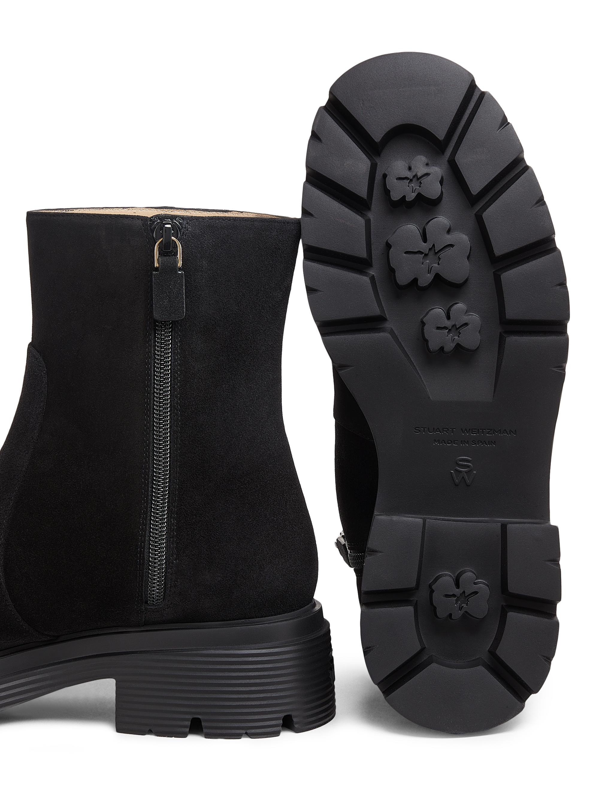 Stuart Weitzman Hudson Lite Zip 40MM Suede Booties | Saks Fifth Avenue