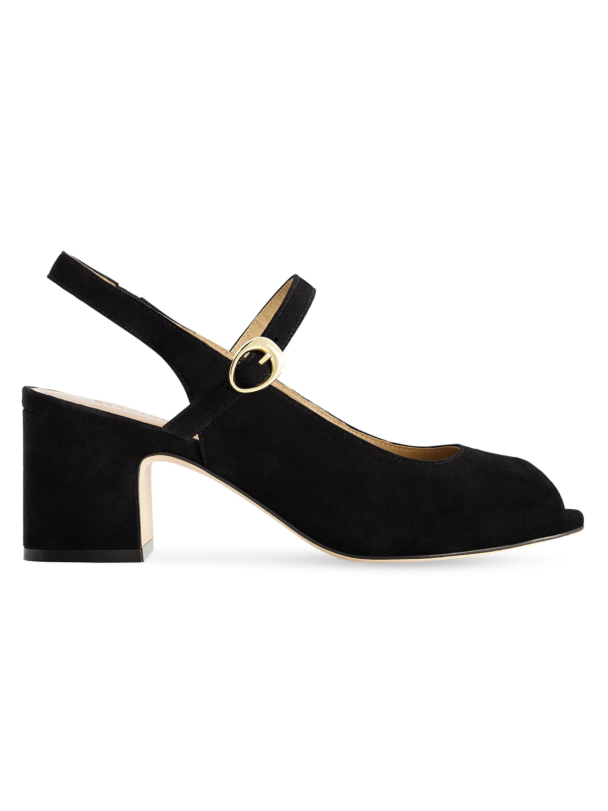 Bernardo Women's Bailen Mary Jane Peep Toe Heels - Black