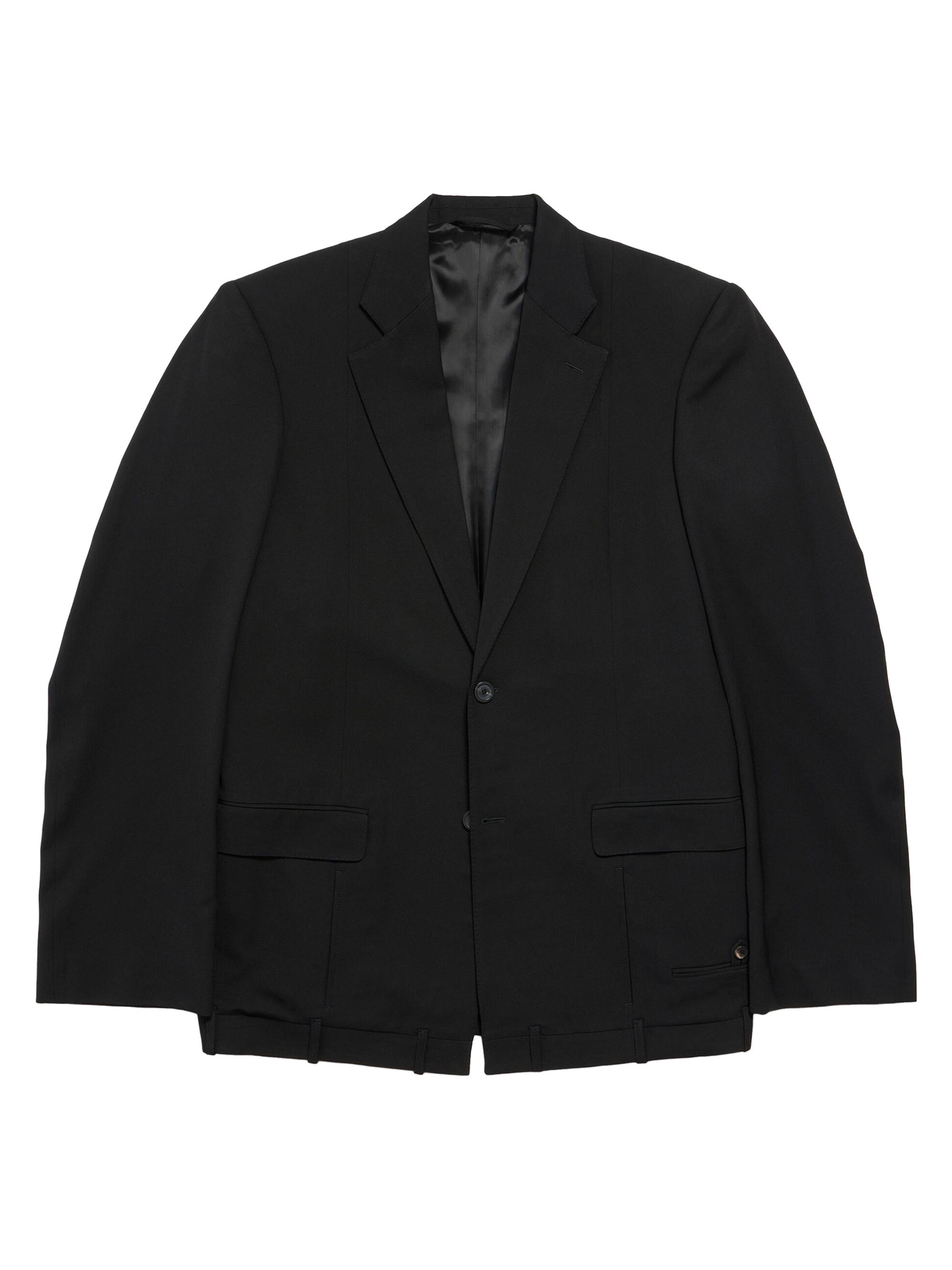 Balenciaga Men's Single Breasted Jacket - Black