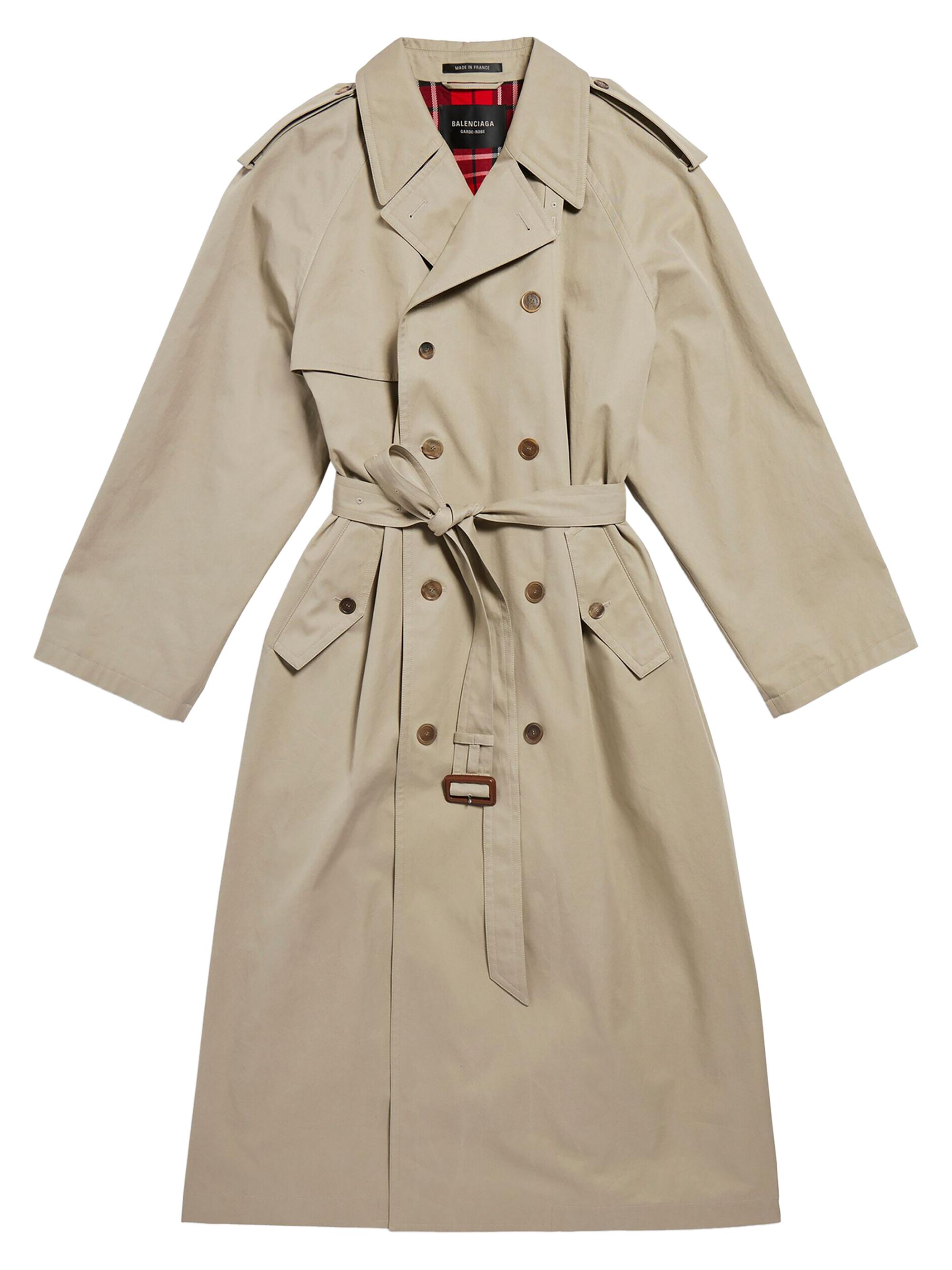 Balenciaga Men's Trench Coat - Military Beige