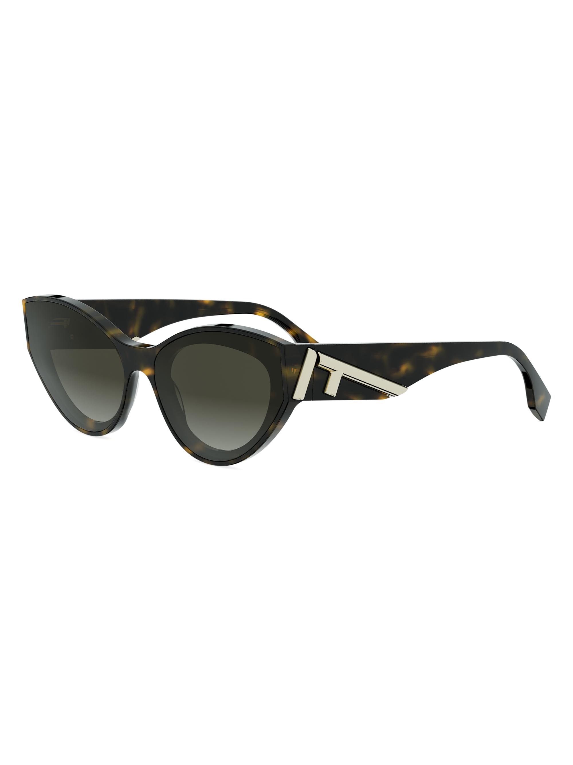 Fendi Fendi First Havana 138MM Round Sunglasses | Saks Fifth Avenue