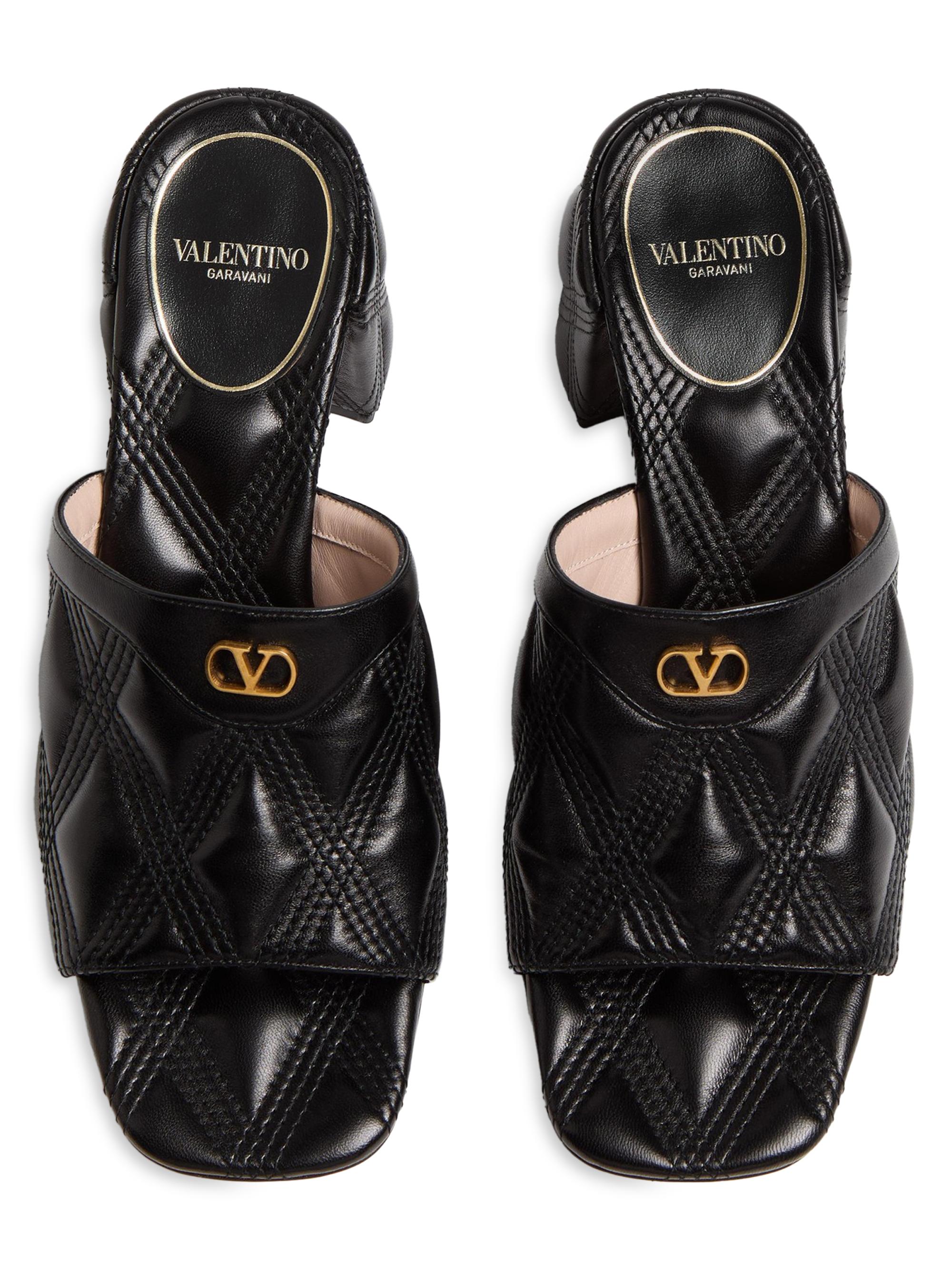 Valentino Garavani Quiltie 67 Quilted Nappa Leather 60MM Slide
