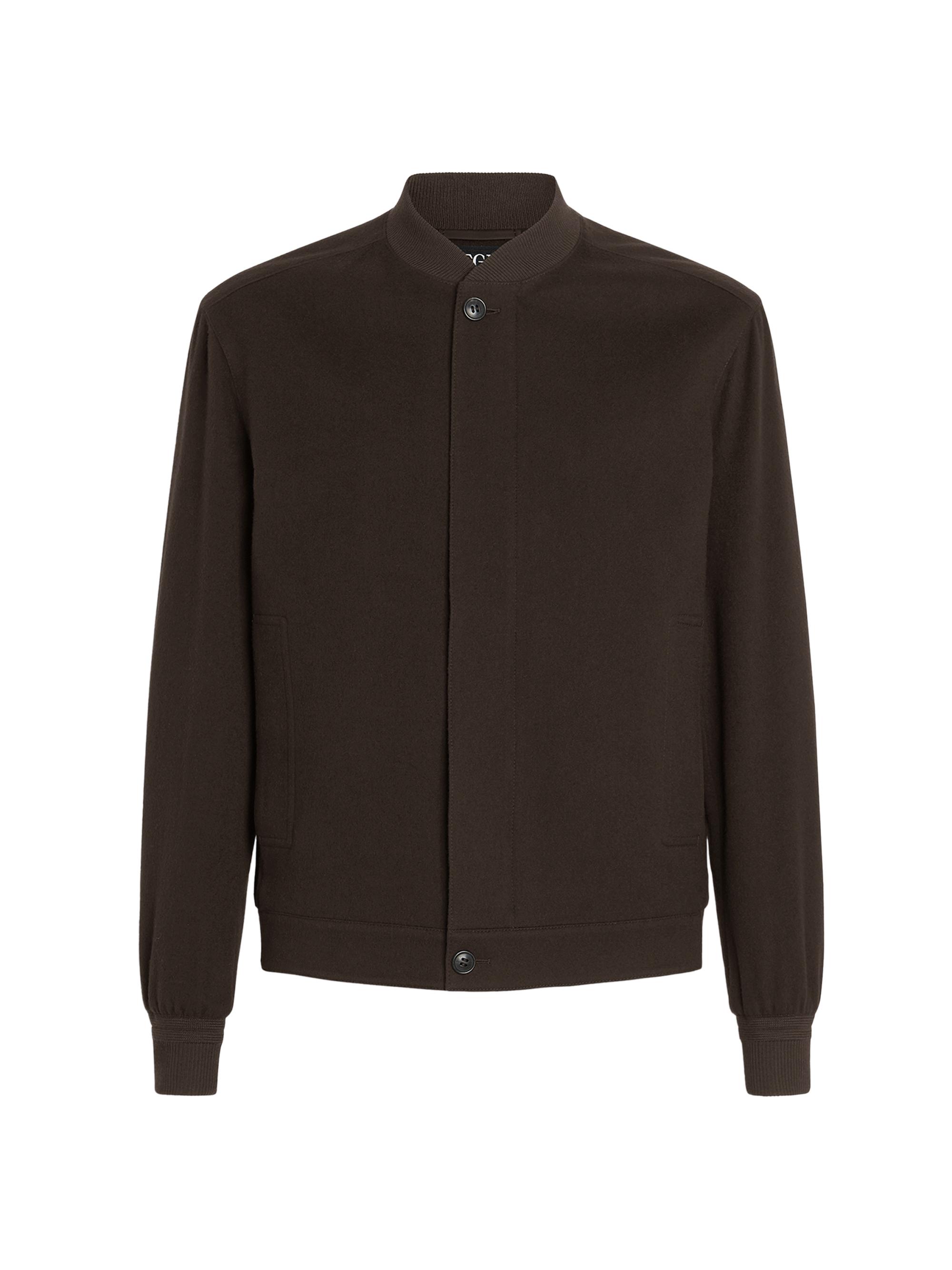 ZEGNA Men's Oasi Cashmere Elements Bomber Jacket - Dark Brown