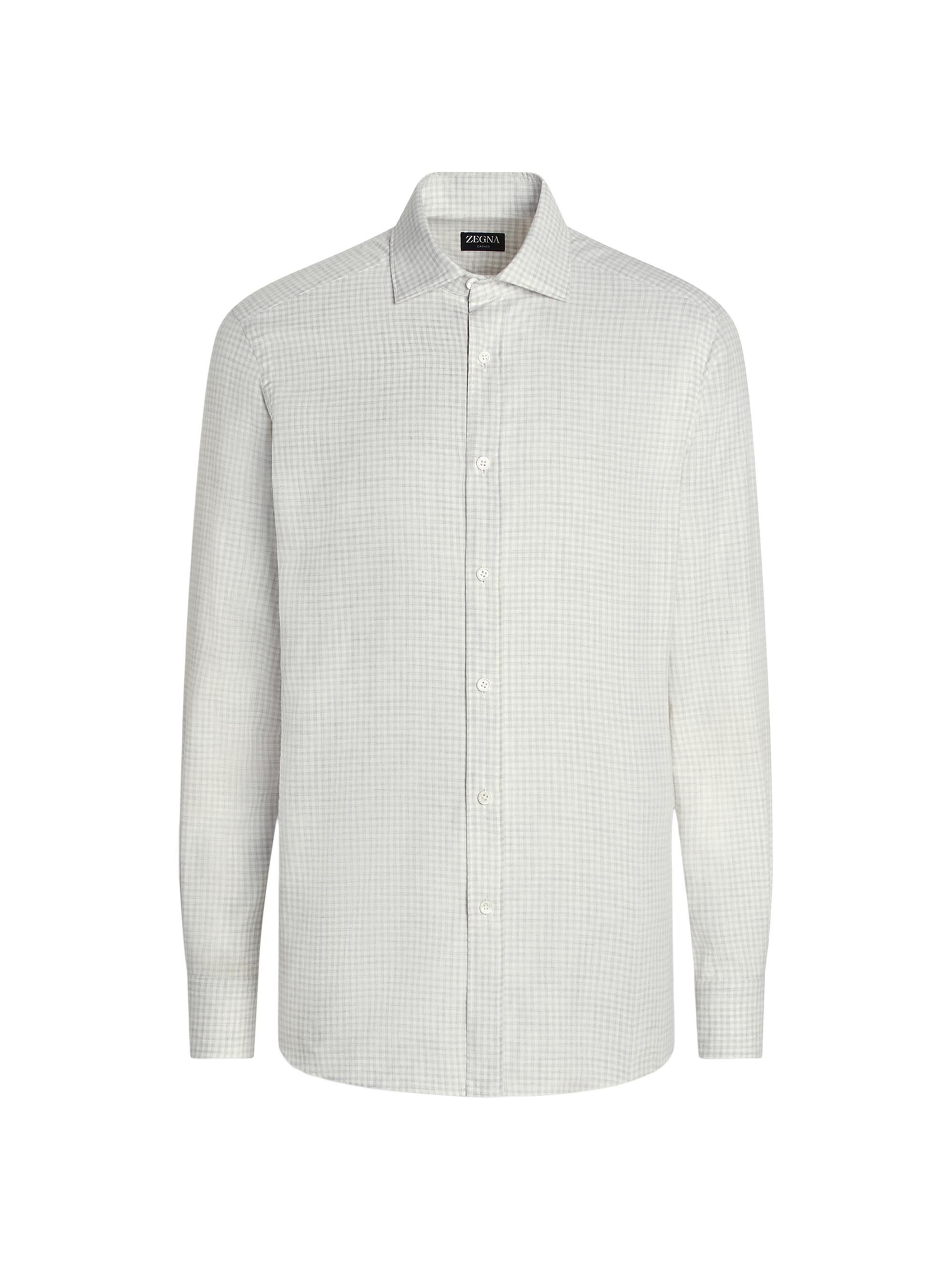 ZEGNA Men's Cashco Shirt - Grey