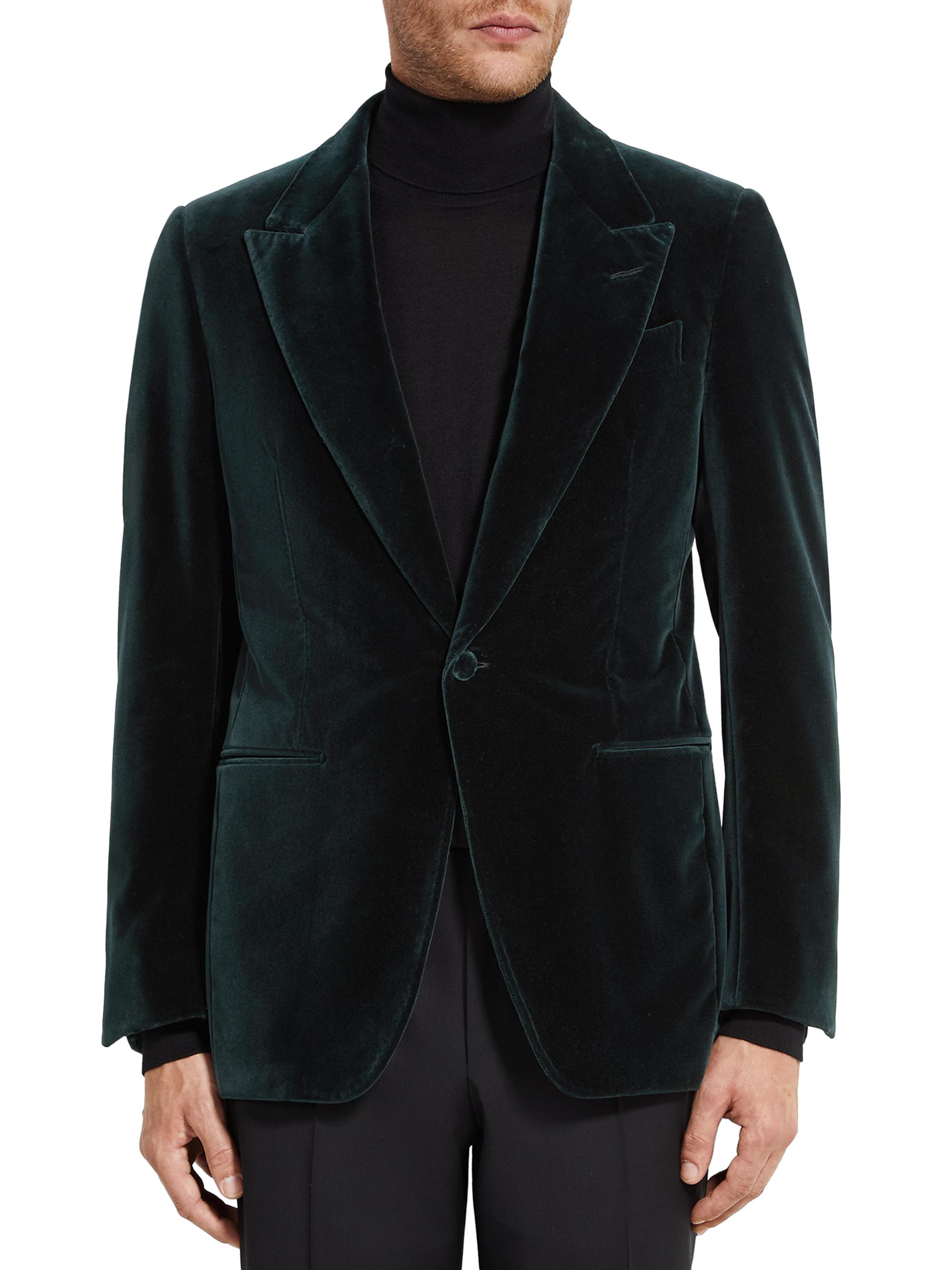 ZEGNA Men's Cotton Jacket - Dark Teal Green