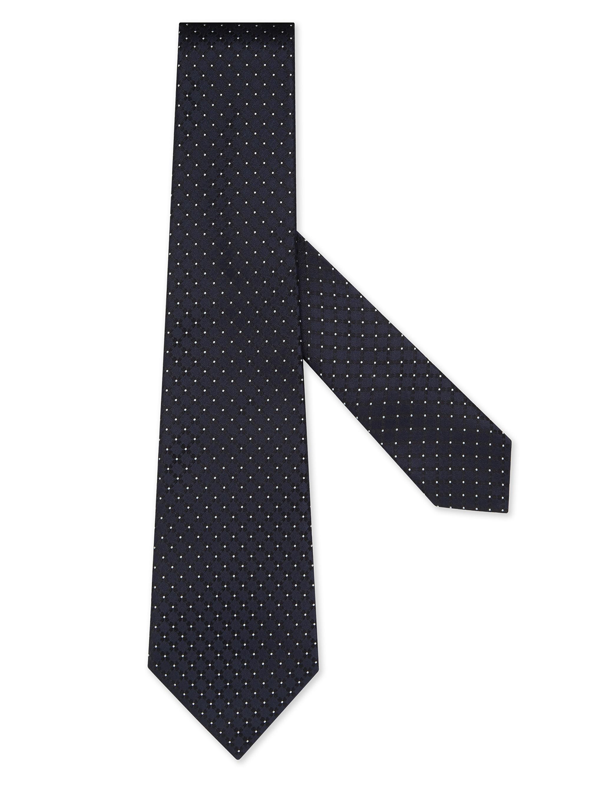 ZEGNA Men's Silk Tie - Dark Blue