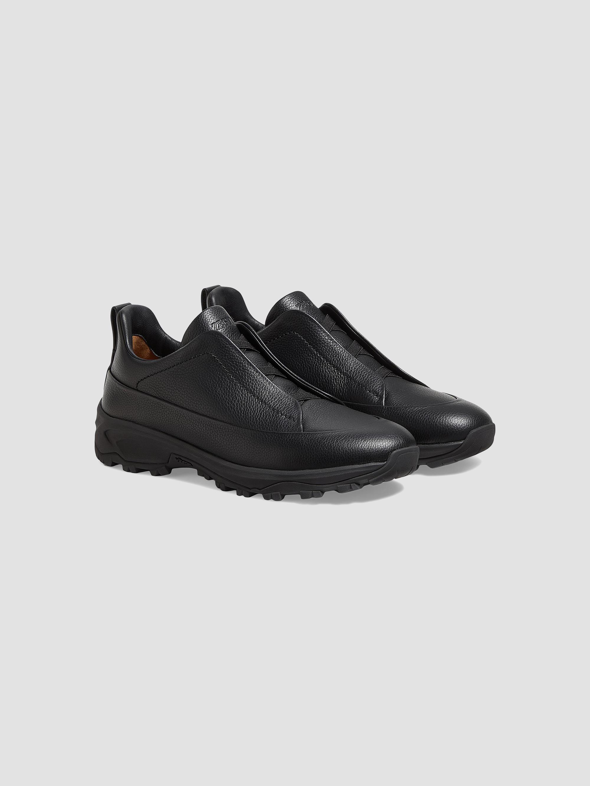ZEGNA Leather Triple Stitch Monte Sneakers | Saks Fifth Avenue