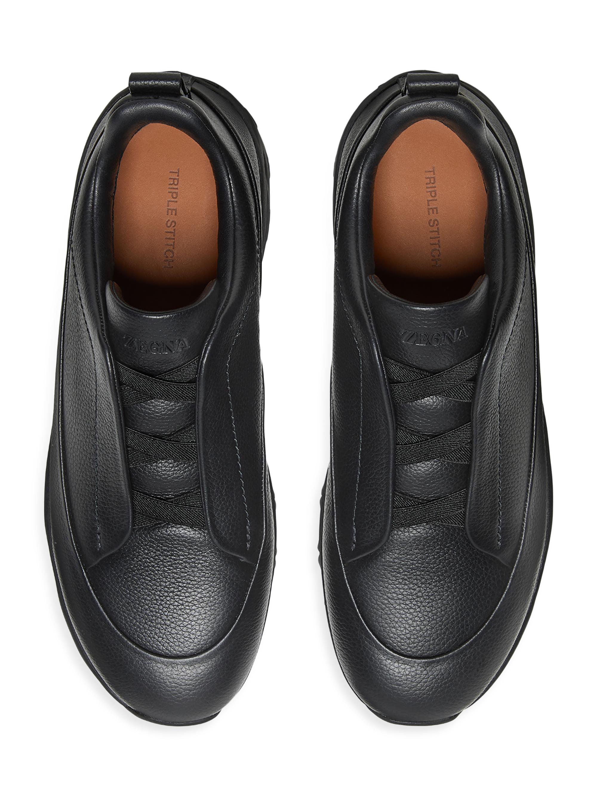 ZEGNA Leather Triple Stitch Monte Sneakers | Saks Fifth Avenue