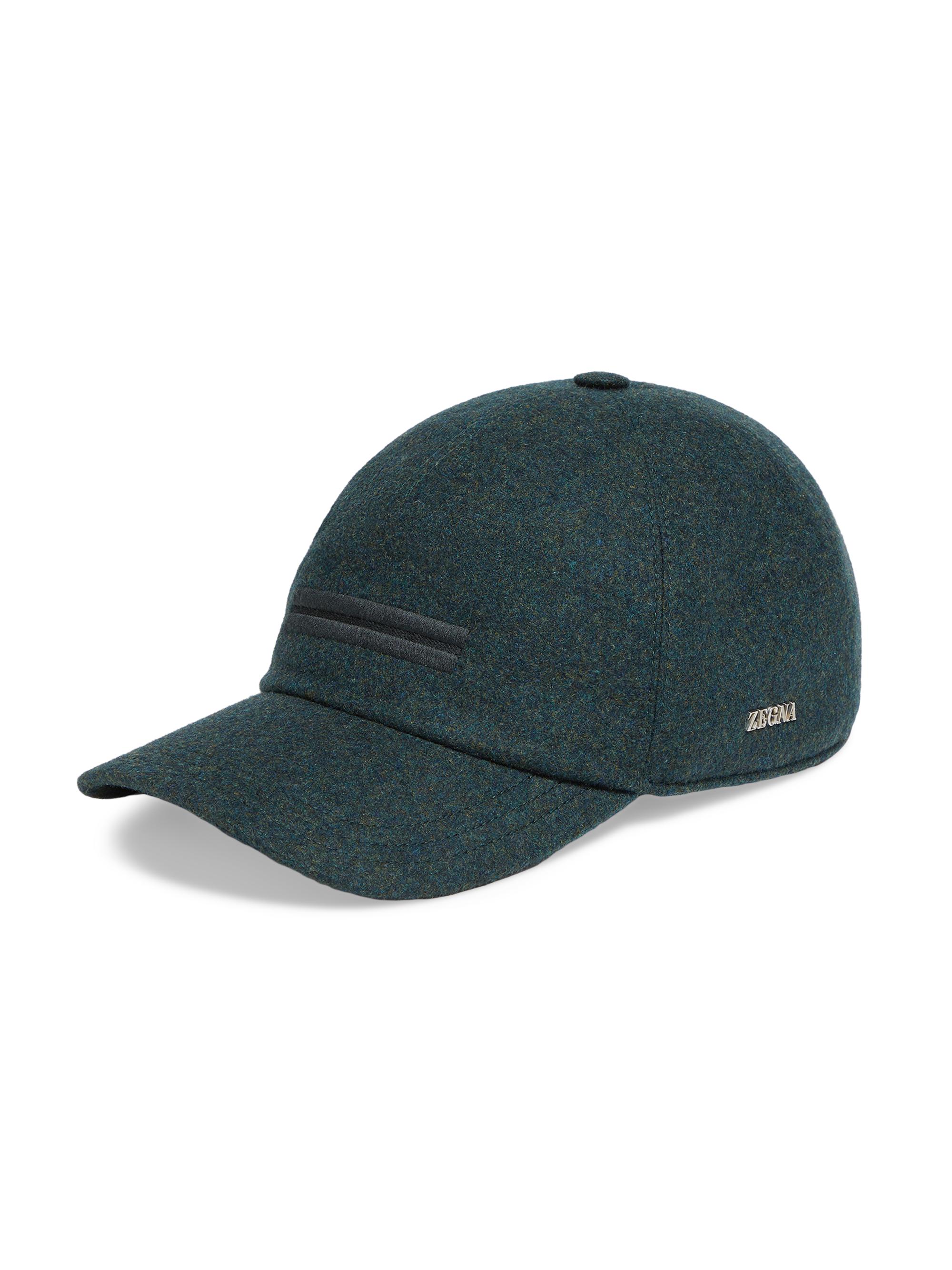 ZEGNA Men's Oasi Cashmere Baseball Cap - Dark Green Melange
