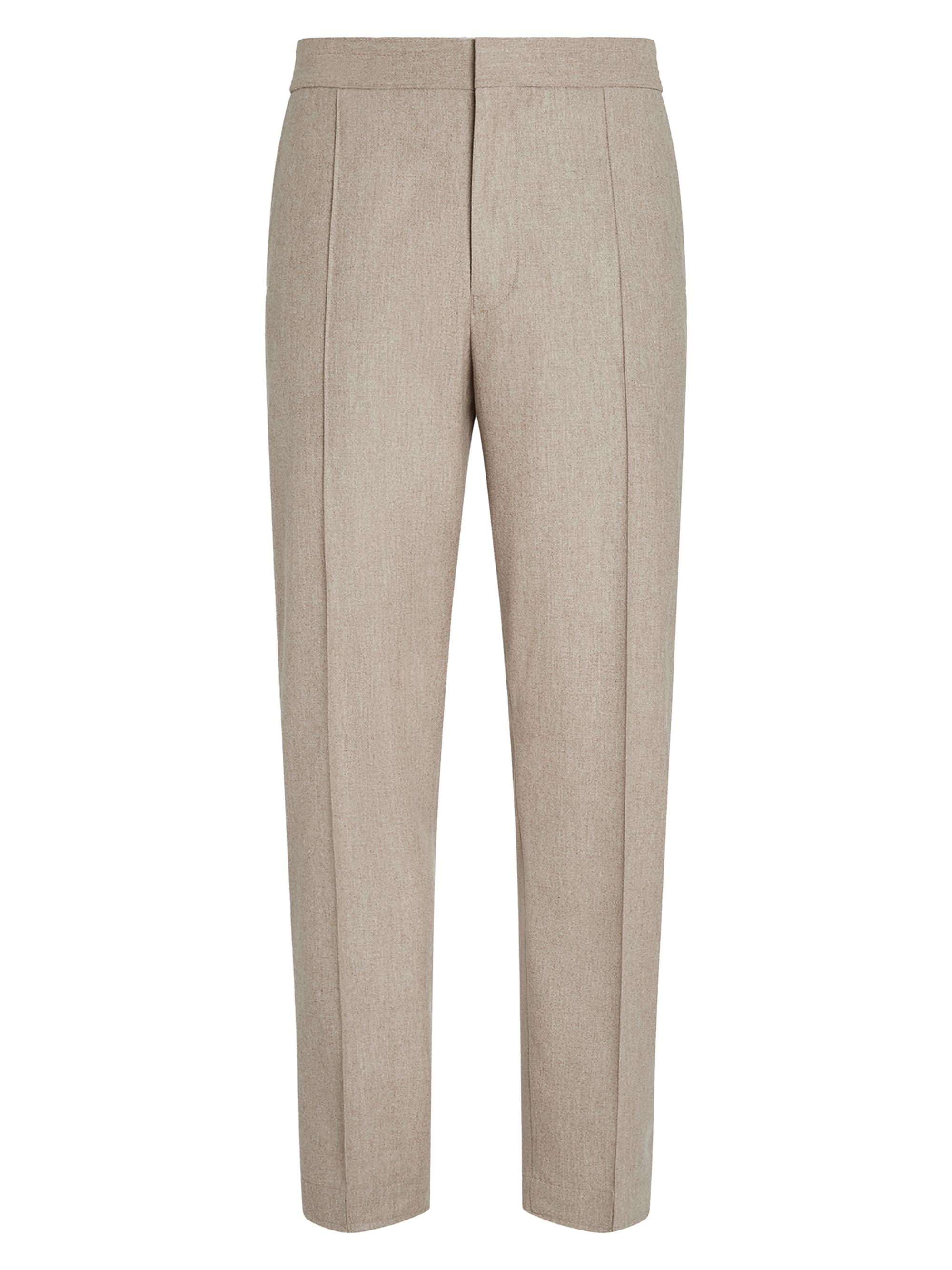 ZEGNA Men's 15milmil15 Wool Silk and Cashmere Pants - Light Taupe