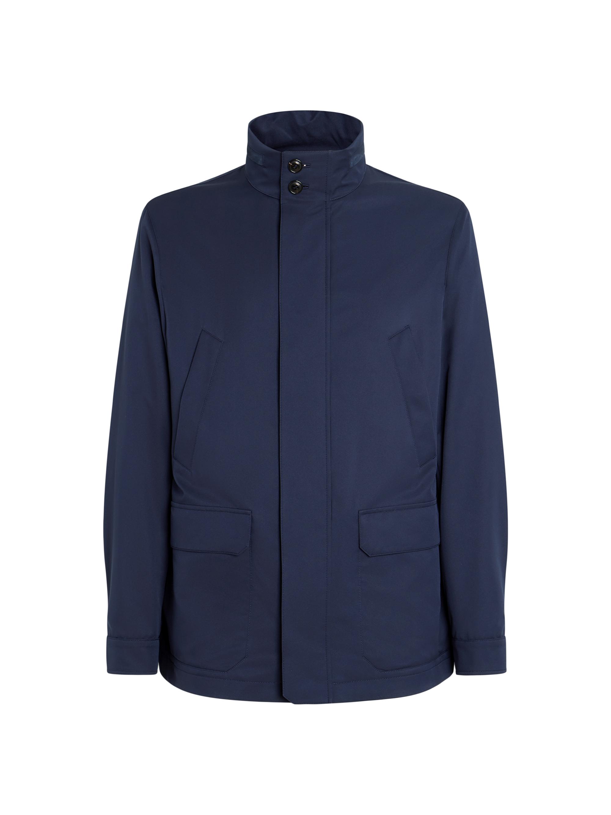 ESTNATION ダークブルー スエードジャケット ZEGNA Technical Fabric Motorin 250cc Field Jacket | Saks Fifth Avenue