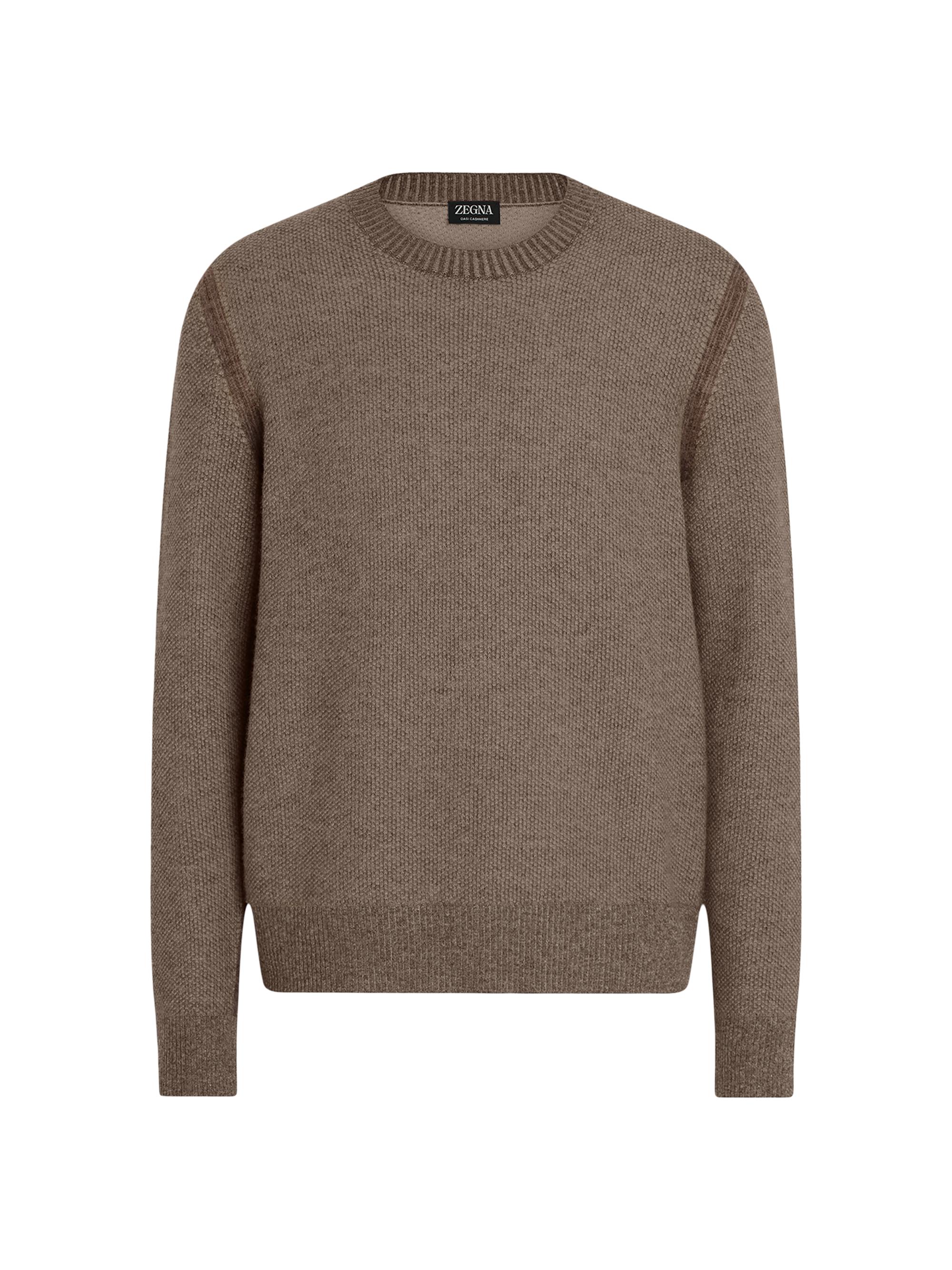 【定価14万】 Ermenegildo Zegna bulky sweater $2,000 ERMENEGILDO ZEGNA -*PURE CASHMERE*Blue Cable Knit