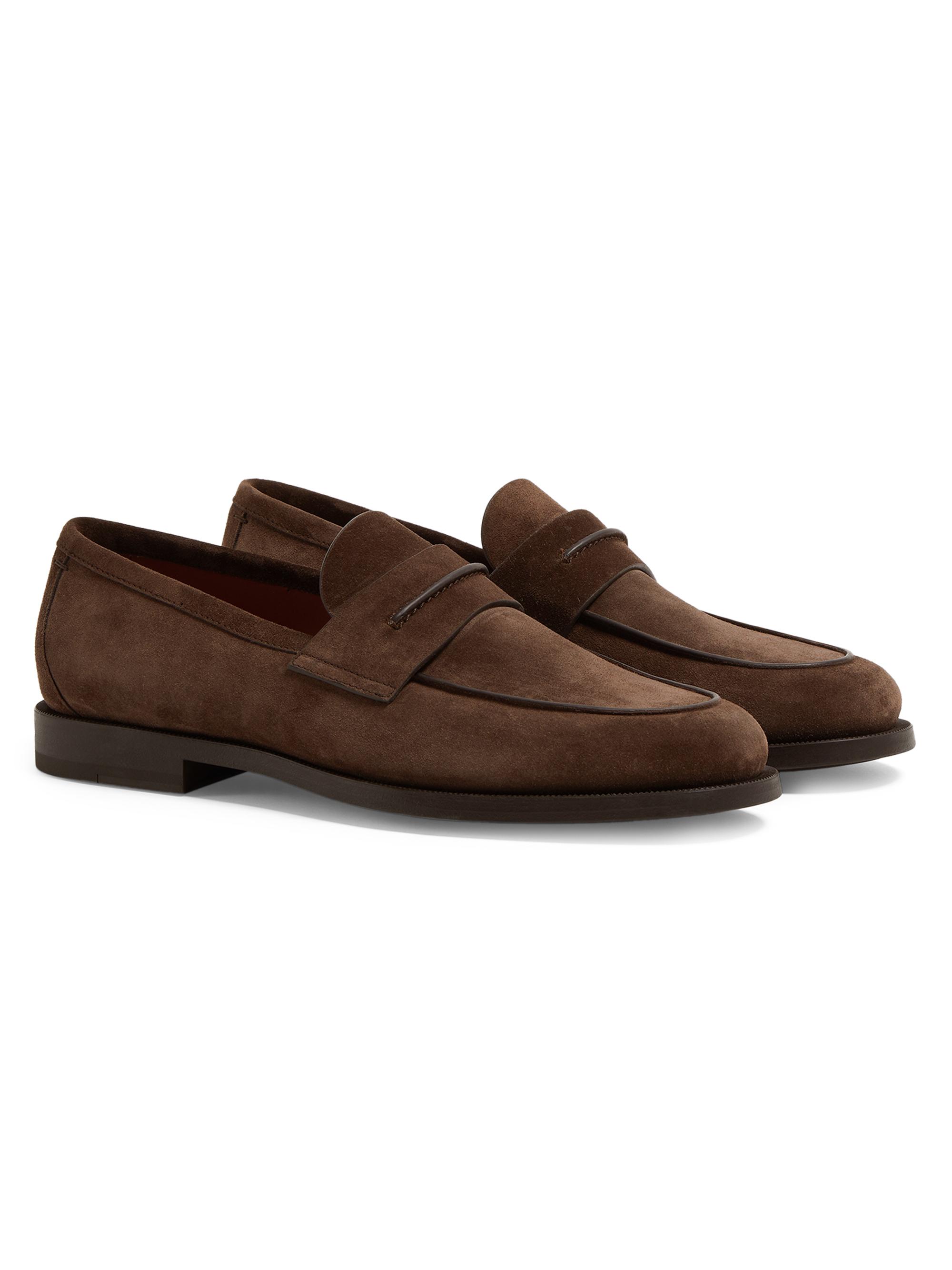 ZEGNA Suede Mocassin Corso Loafers | Saks Fifth Avenue