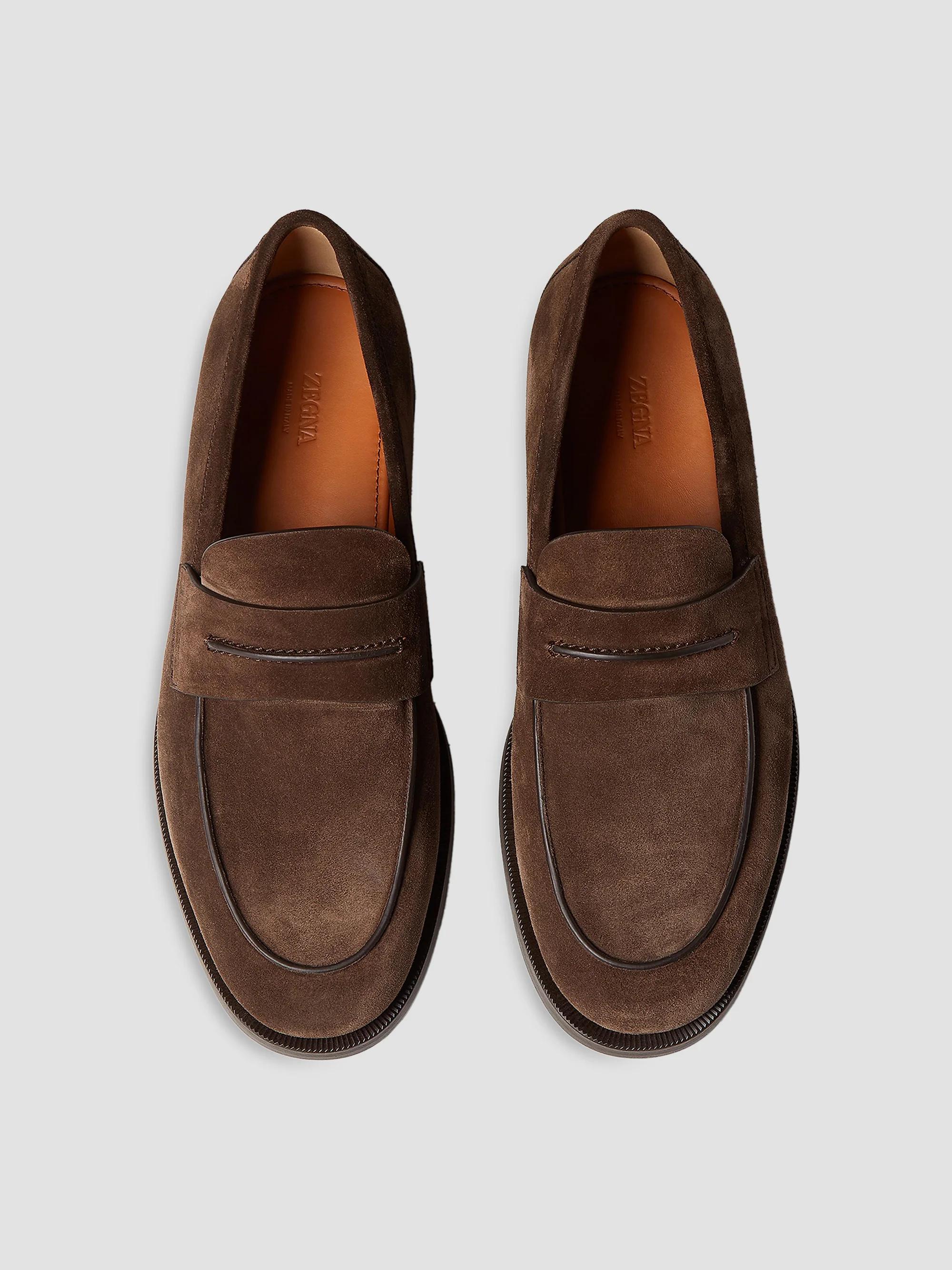 ZEGNA Suede Mocassin Corso Loafers | Saks Fifth Avenue