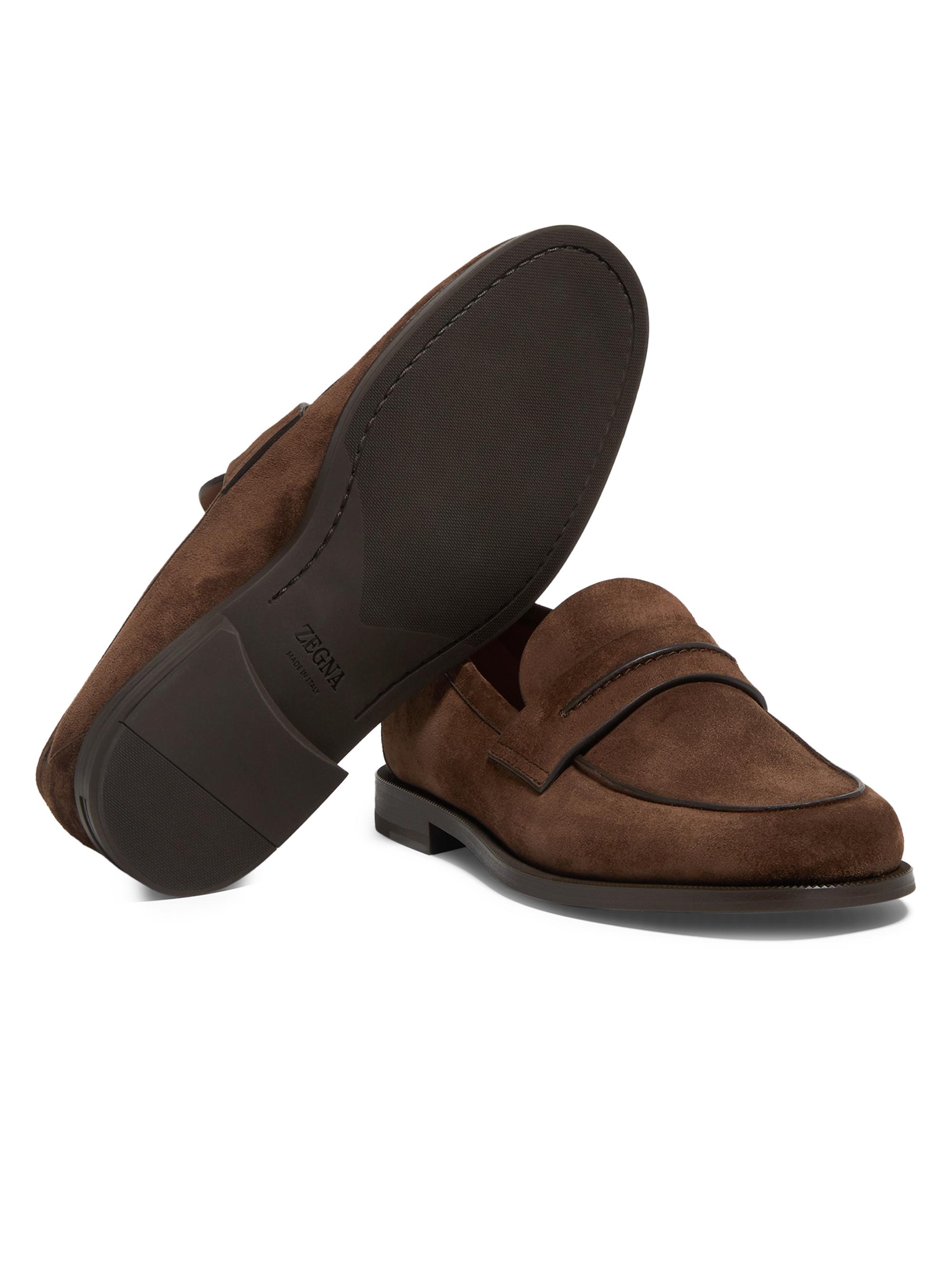 ZEGNA Suede Mocassin Corso Loafers | Saks Fifth Avenue