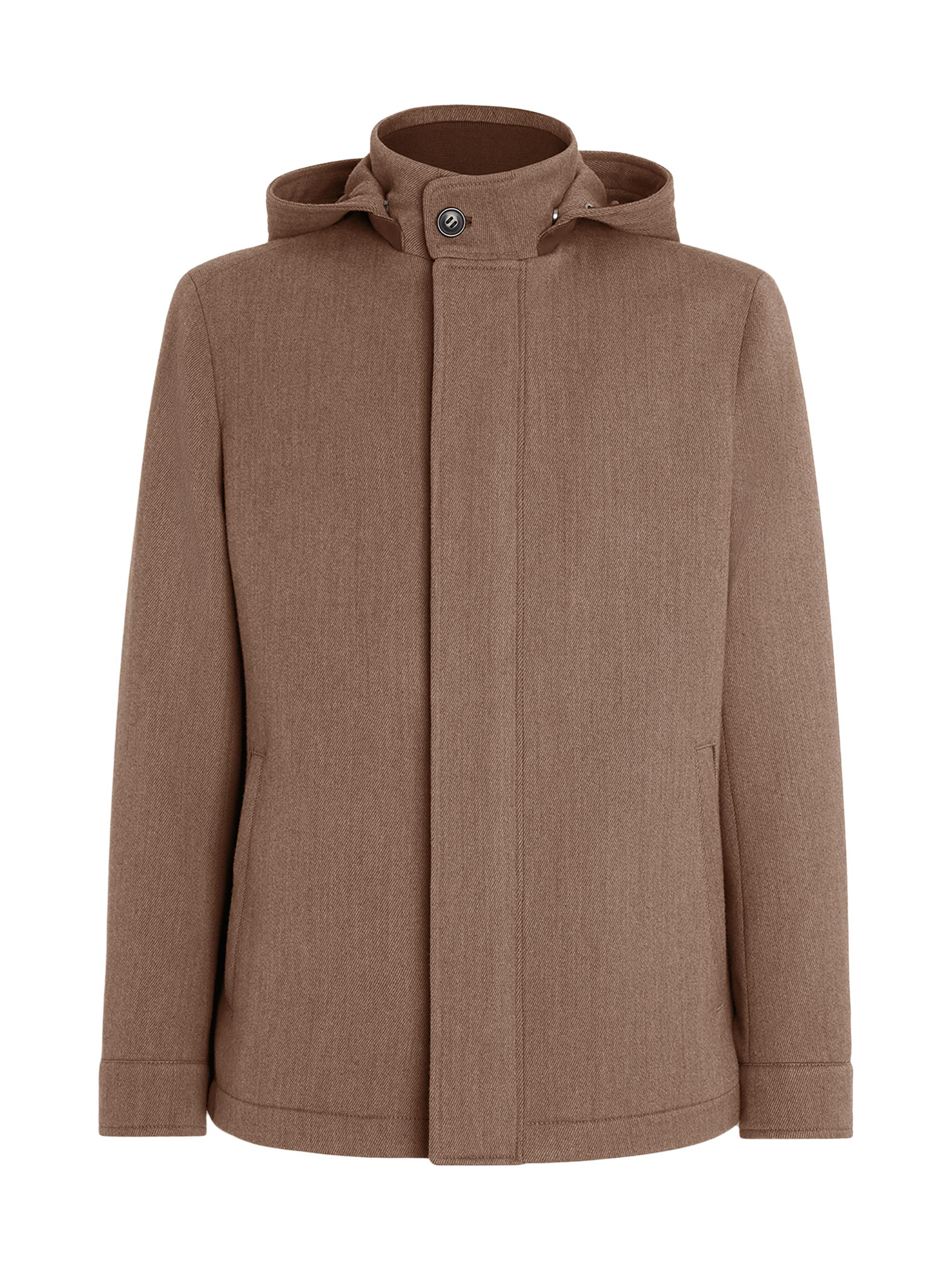 ZEGNA Men's Wool and Cashmere Jacket - Brown