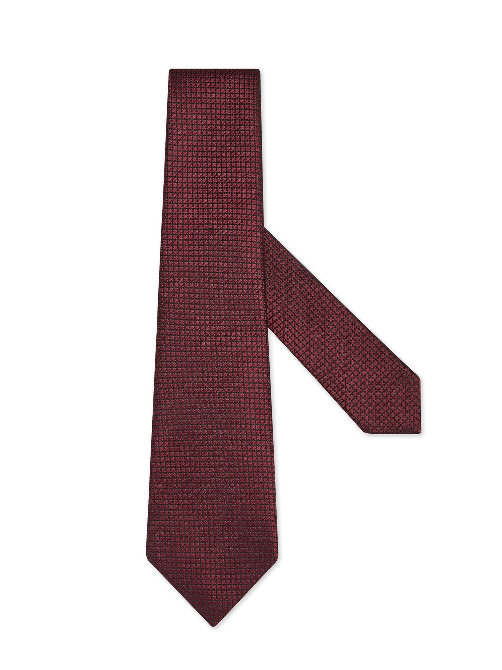 ZEGNA Men's Silk Tie - Burgundy