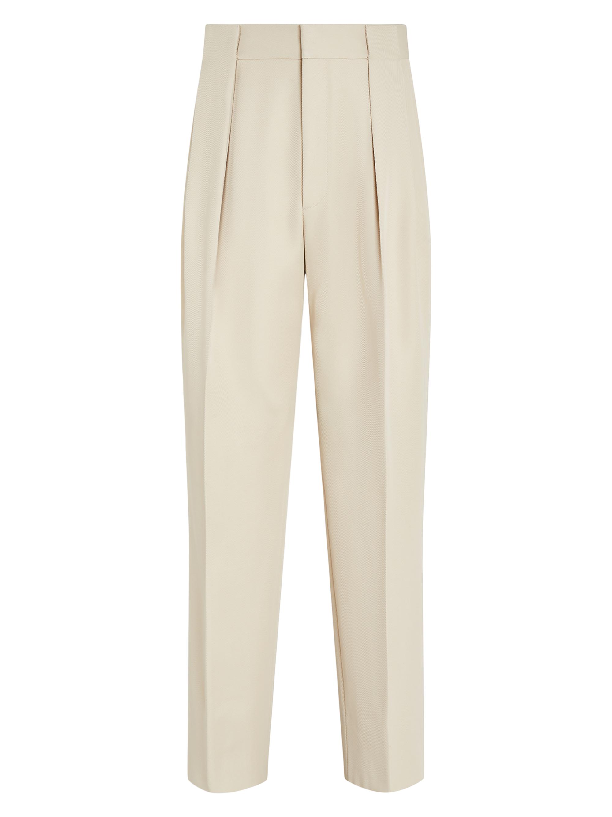 ZEGNA Men's Wool Pants - Light Beige