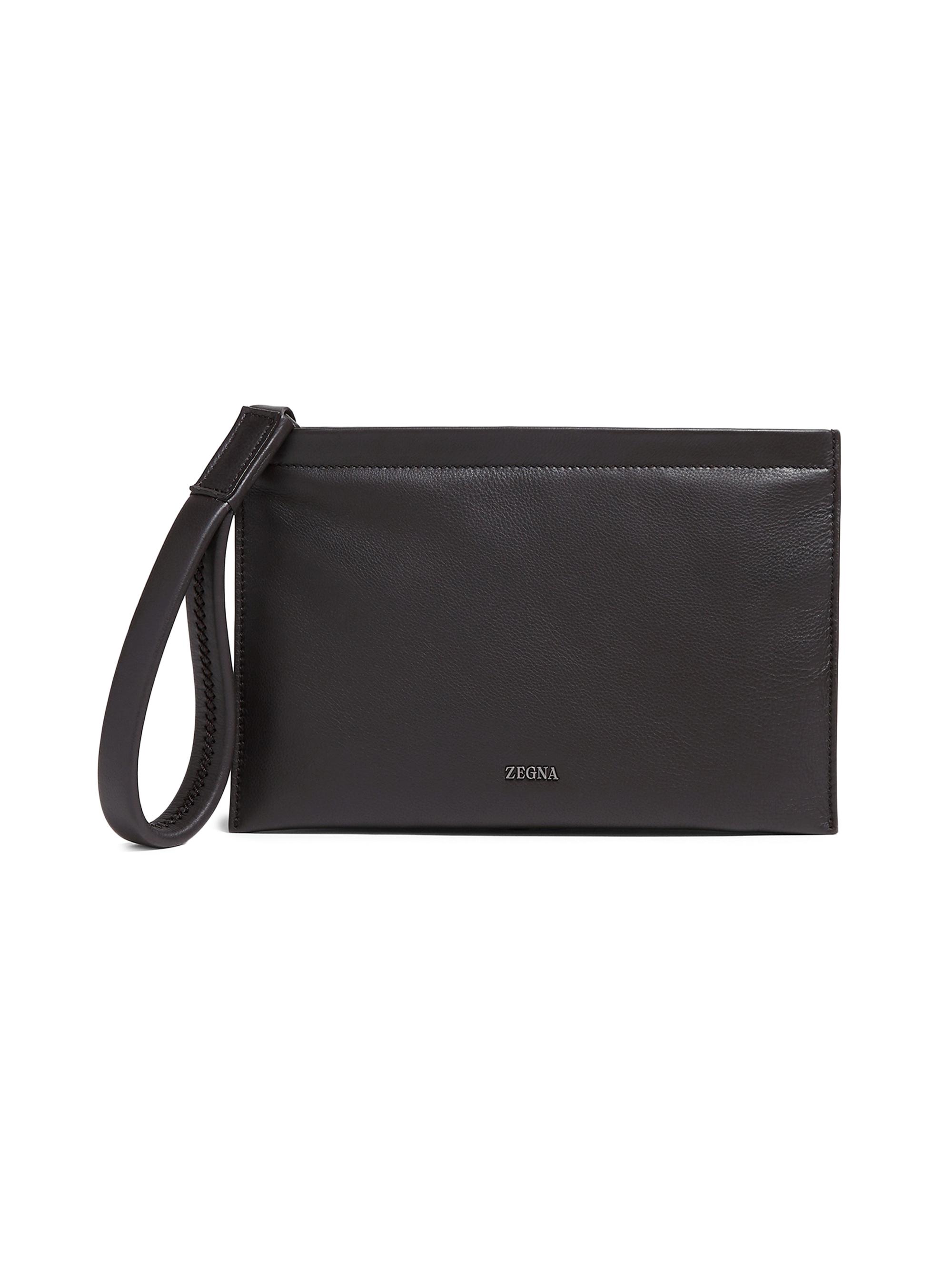 ZEGNA Men's Secondskin Pouch - Dark Brown