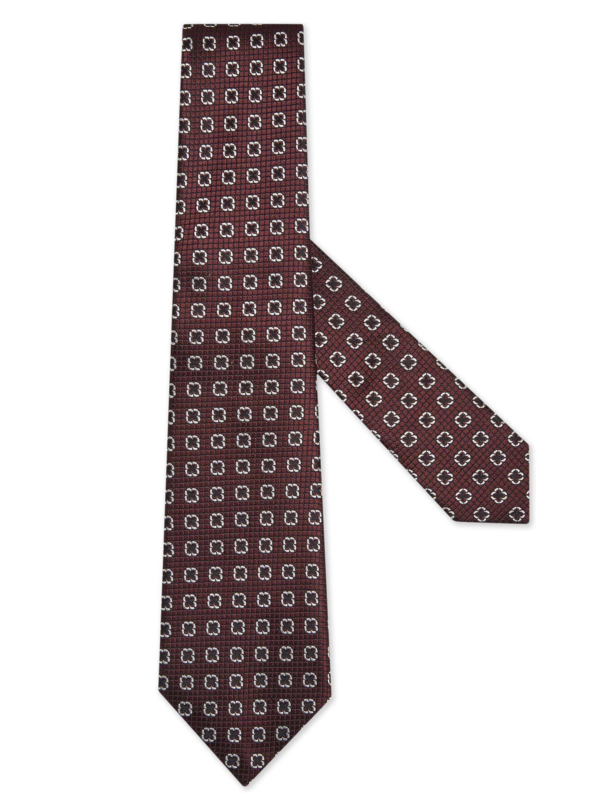 ZEGNA Men's Silk Tie - Burgundy