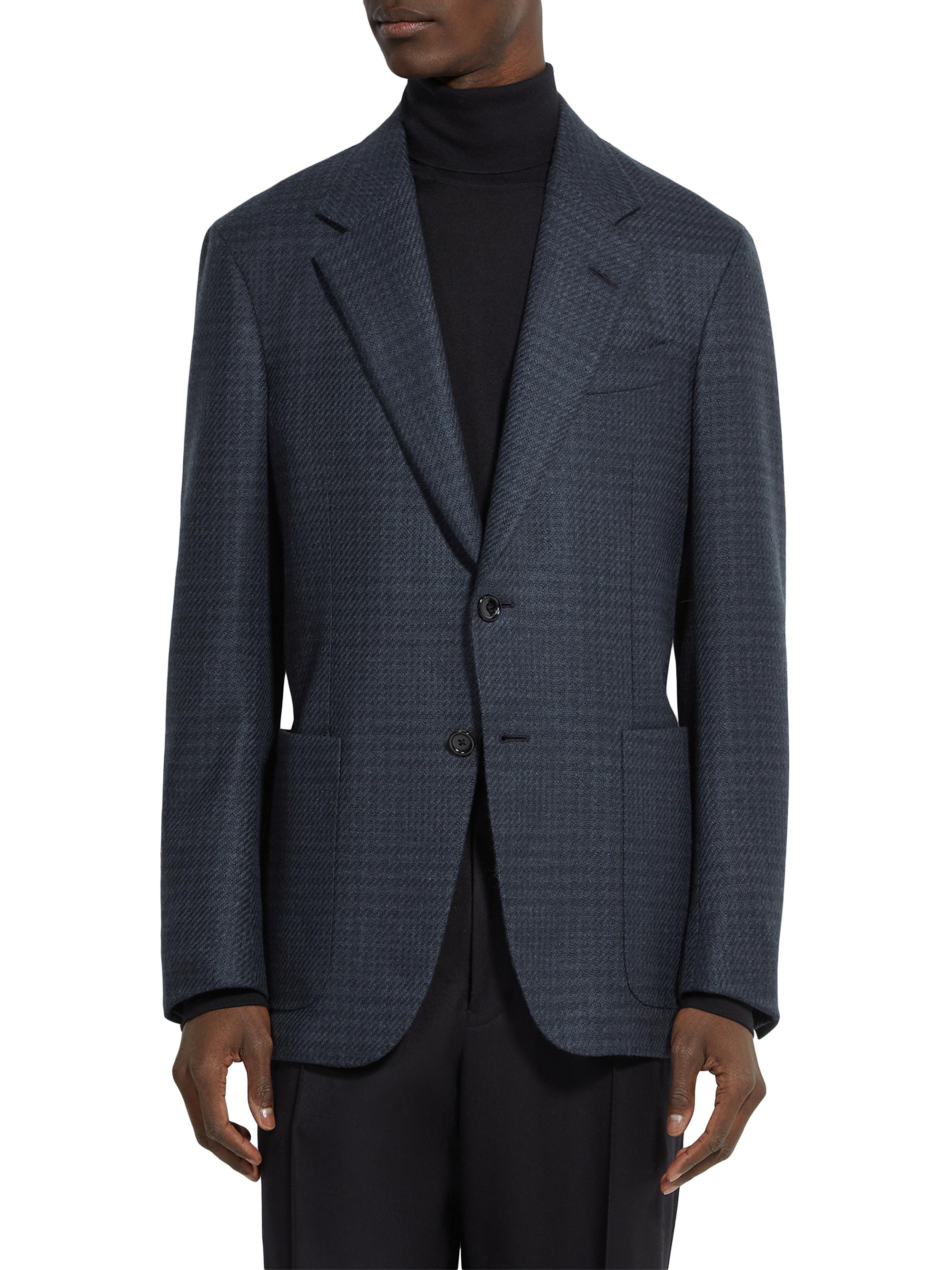 ZEGNA Men's Oasi Cashmere Jacket - Blue