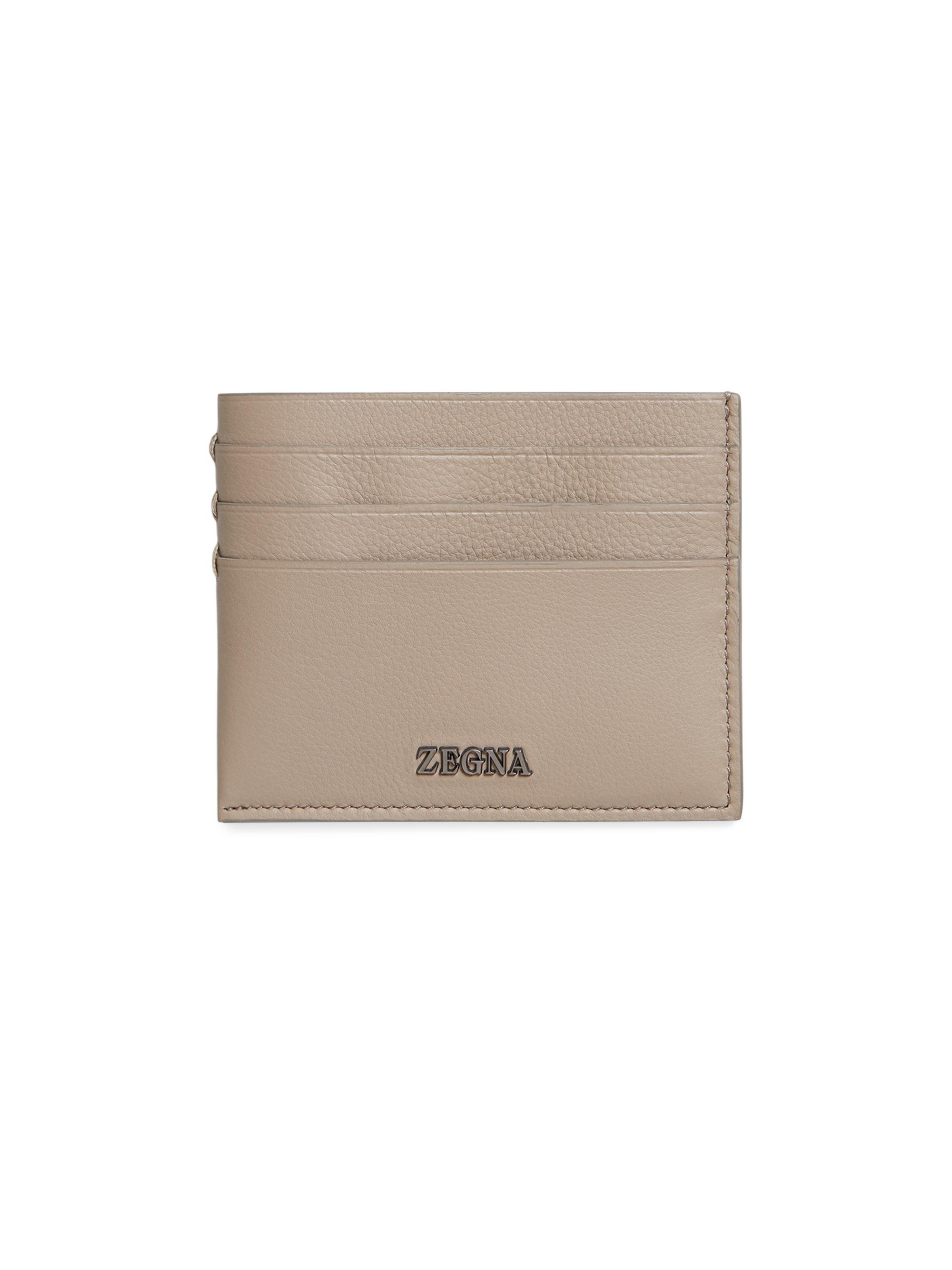 ZEGNA Men's Secondskin Card Case - Light Taupe
