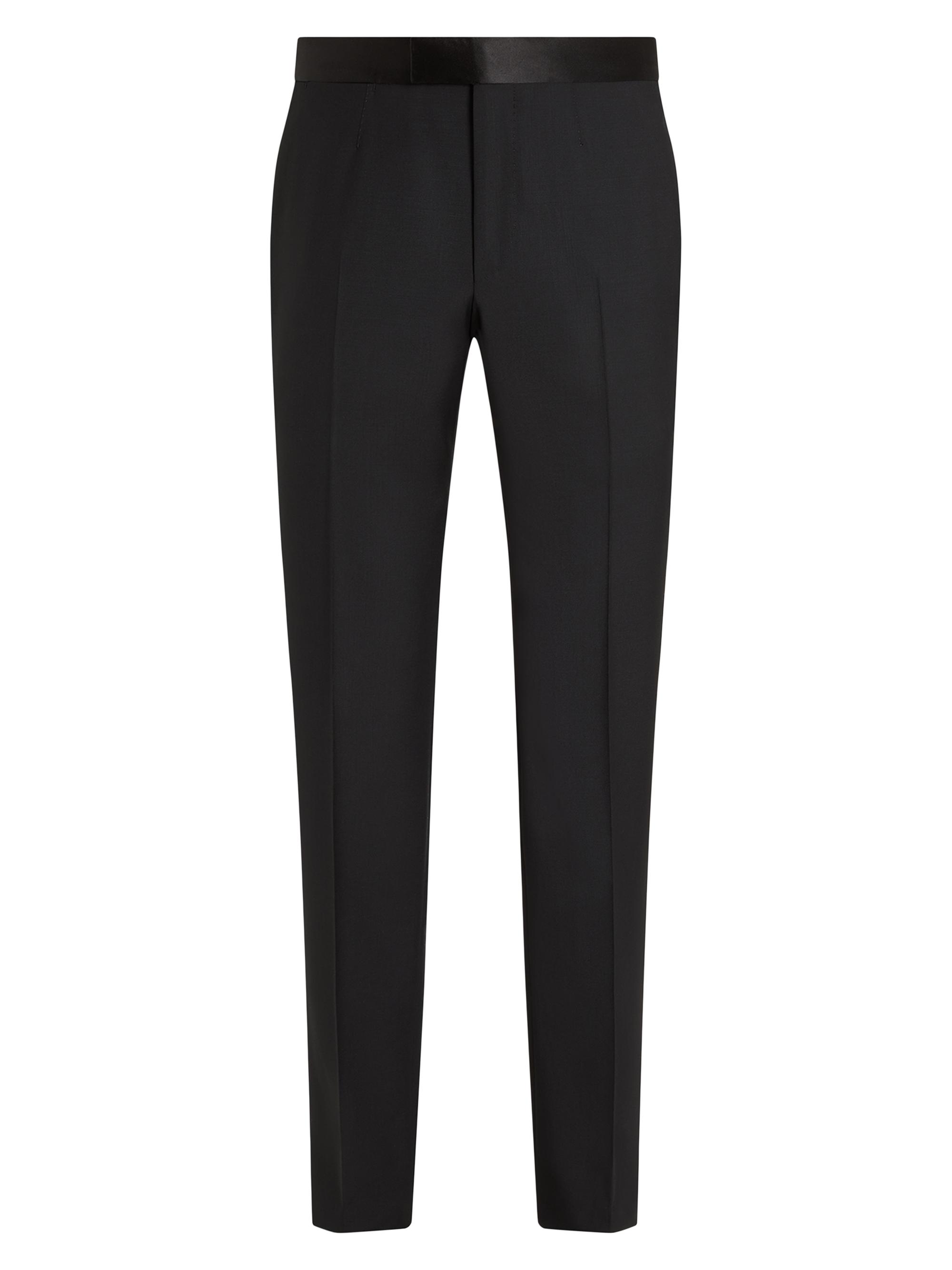 ZEGNA Men's Wool and Mohair Pants - Black