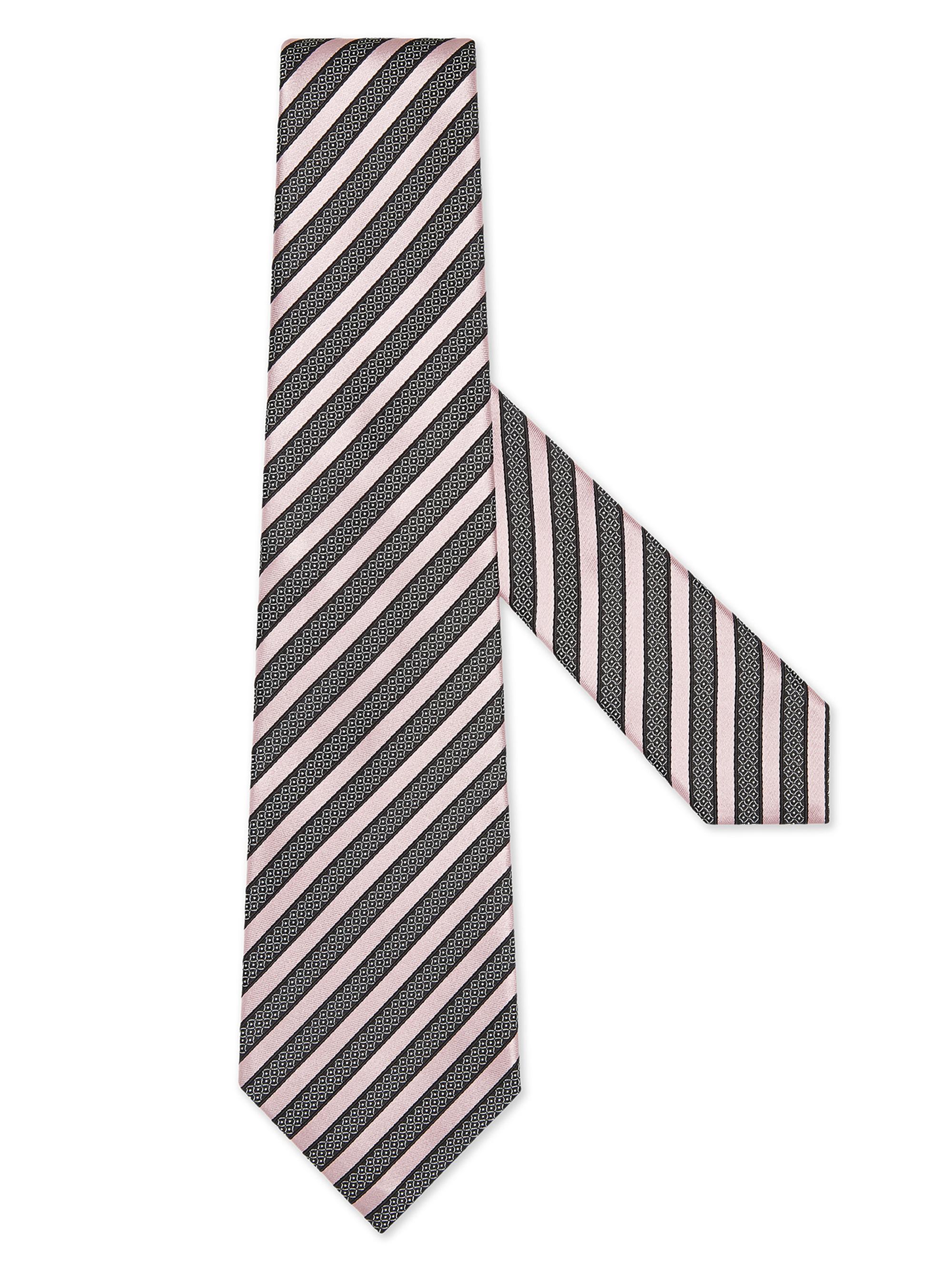ZEGNA Men's Silk and Cotton Tie - Light Pink