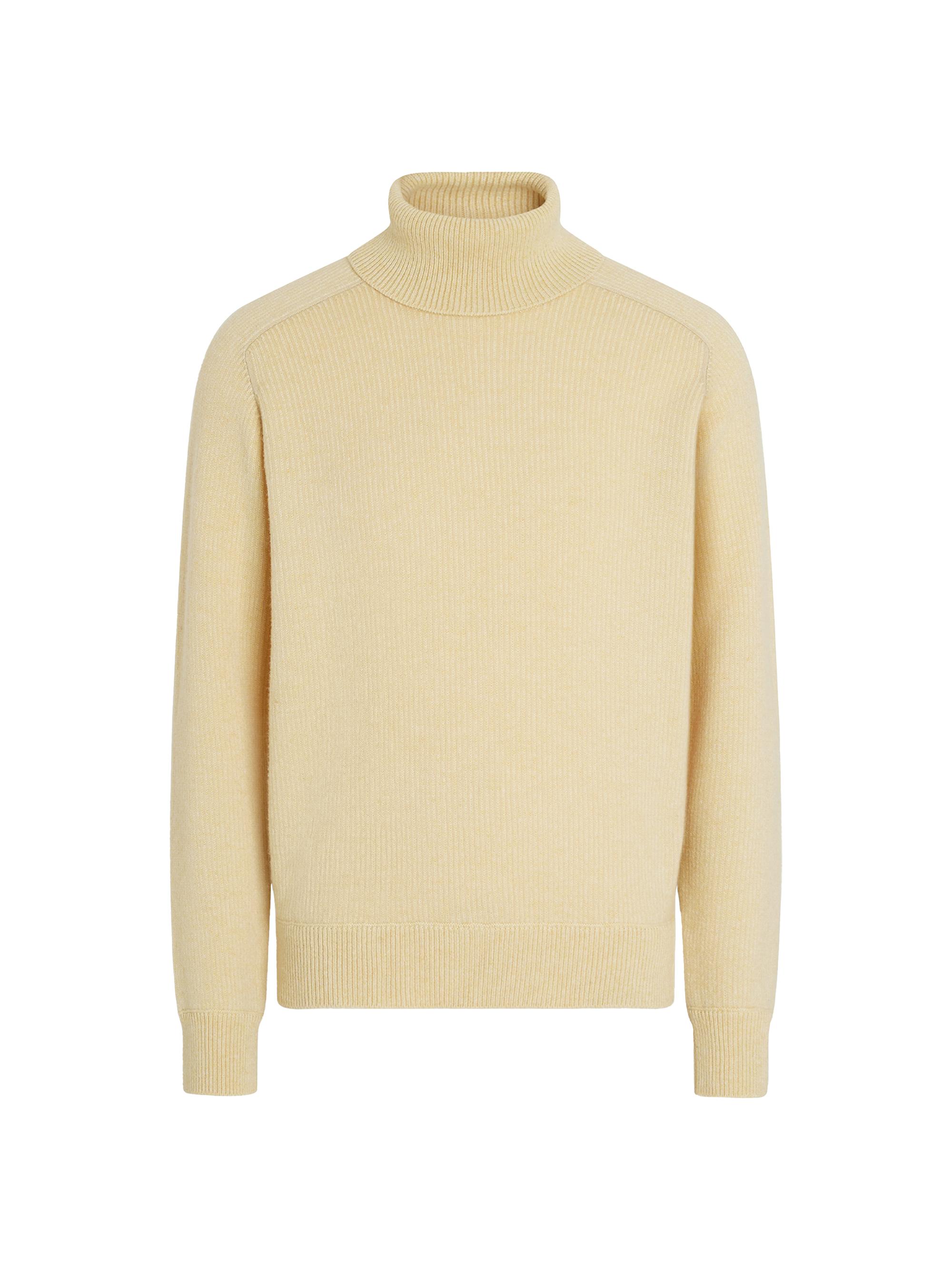 ZEGNA Men's Cashmere Turtleneck - Light Yellow
