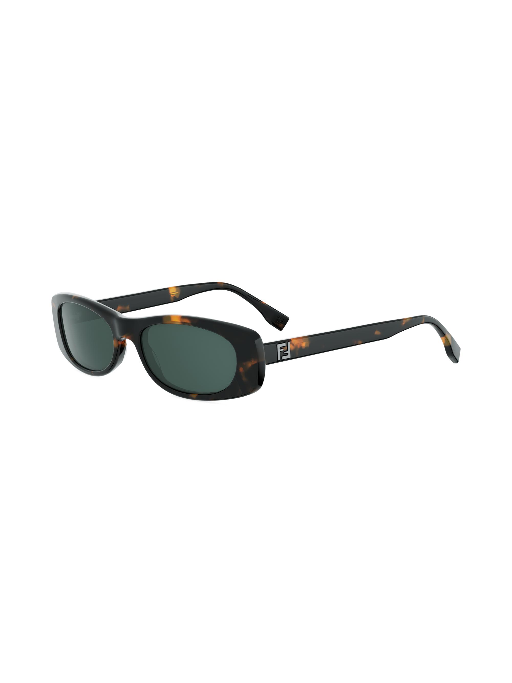 Fendi Women's FF Squared 53MM Oval Sunglasses - Havana And Green