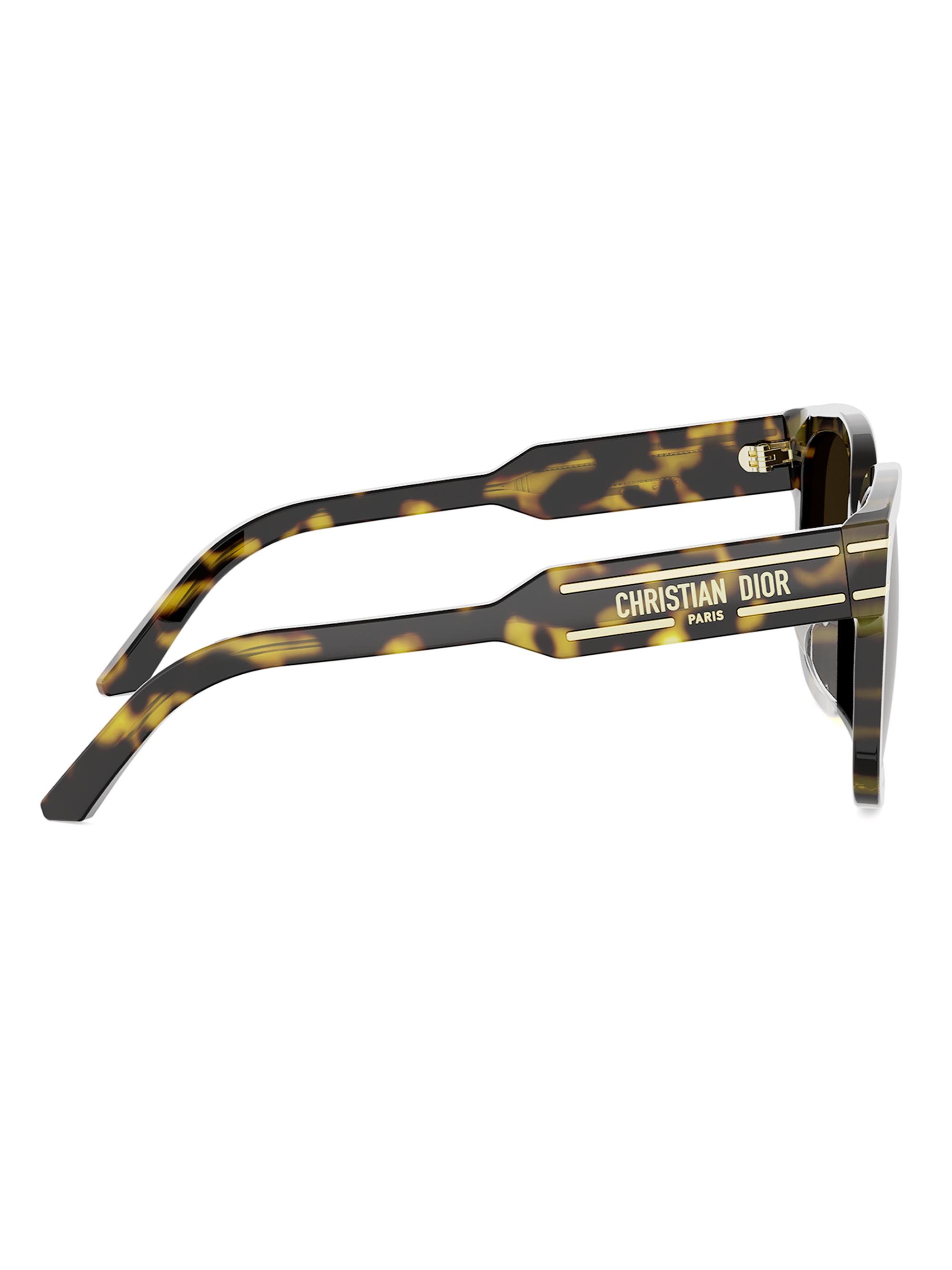 Christian Dior DiorSignature S7F サングラス DiorSignature S7F Deep Brown Tortoiseshell-Effect Square