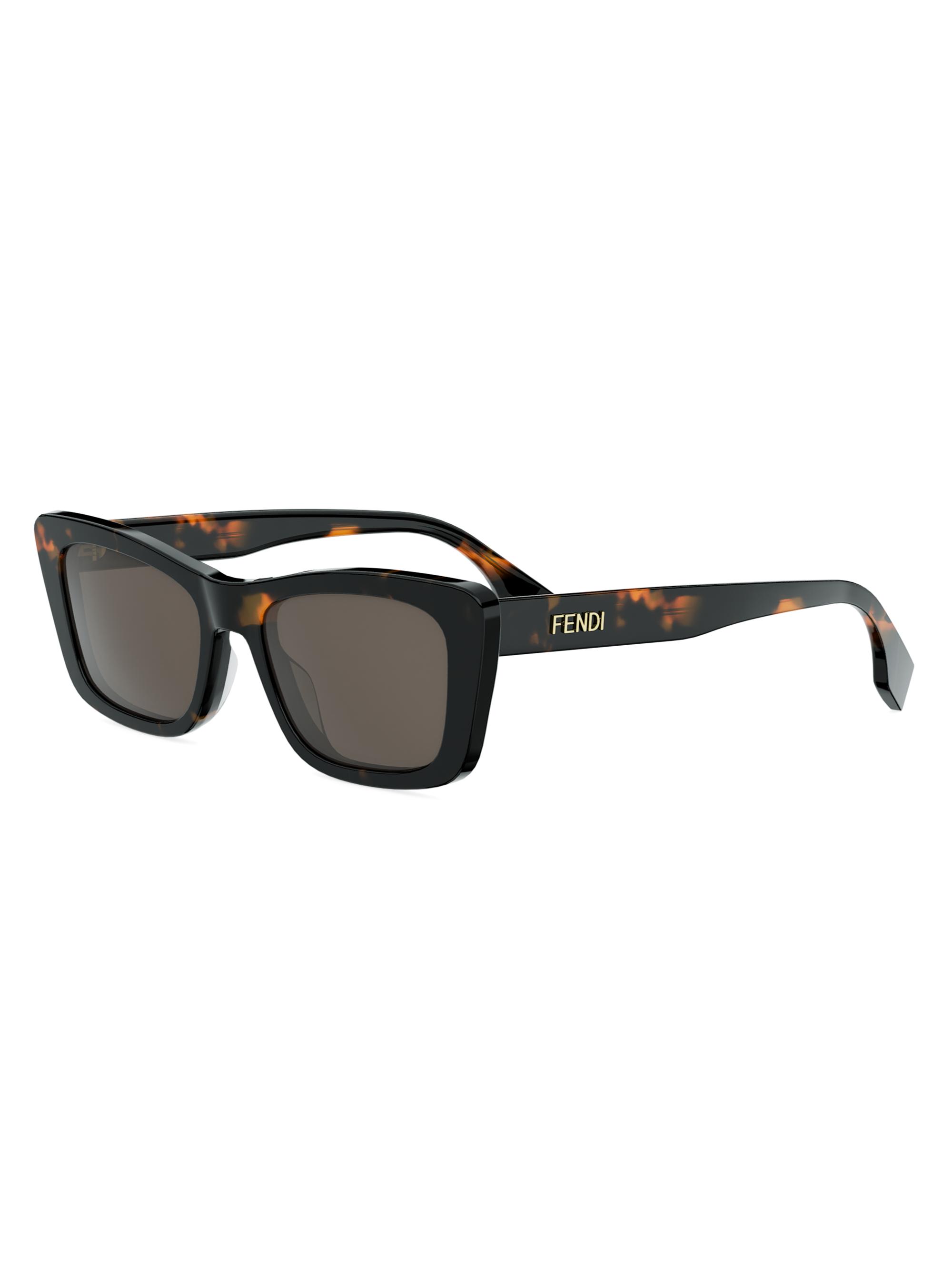 Fendi Lettering 53MM Geometric Sunglasses | Saks Fifth Avenue