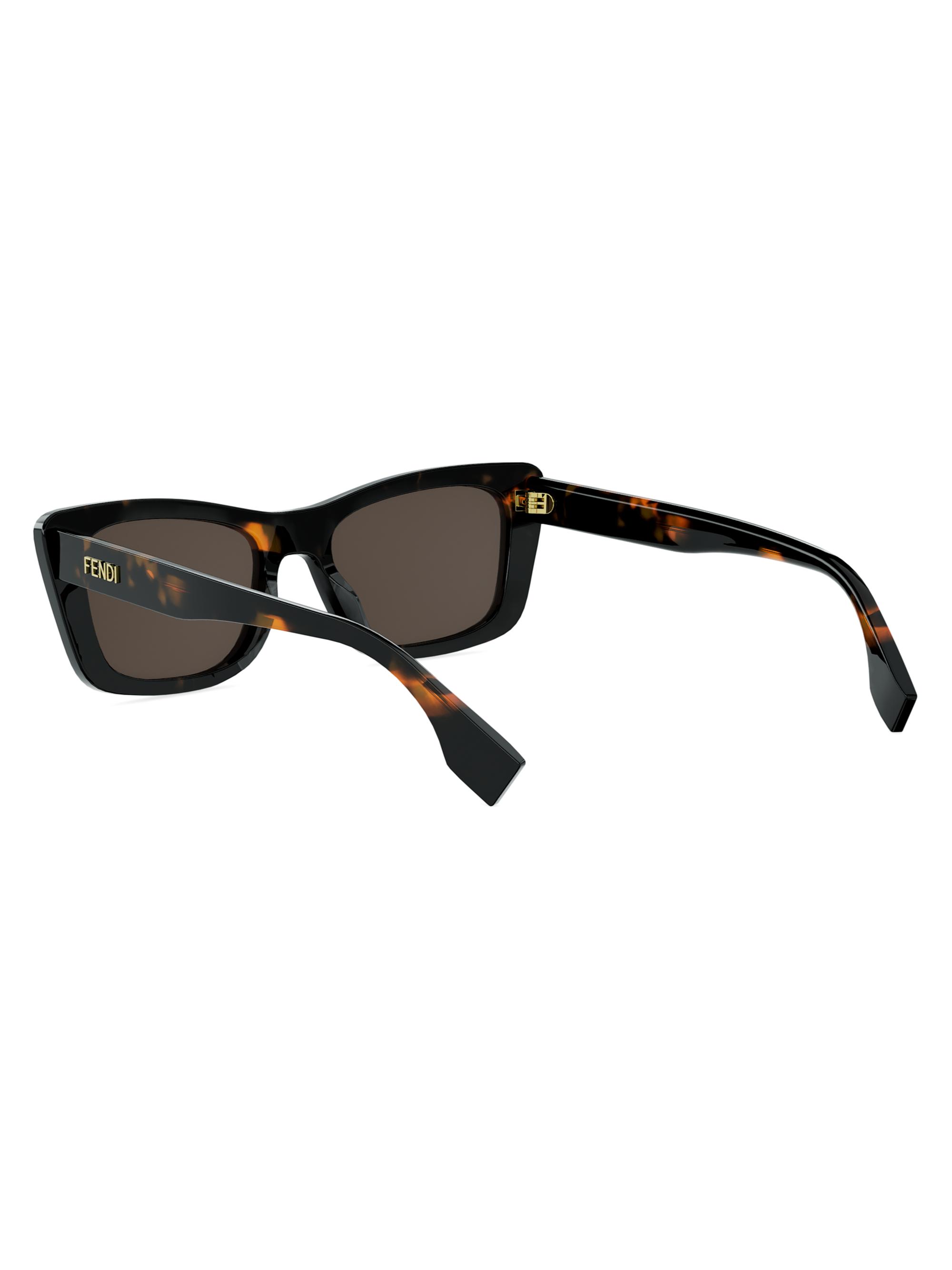 Fendi Lettering 53MM Geometric Sunglasses | Saks Fifth Avenue