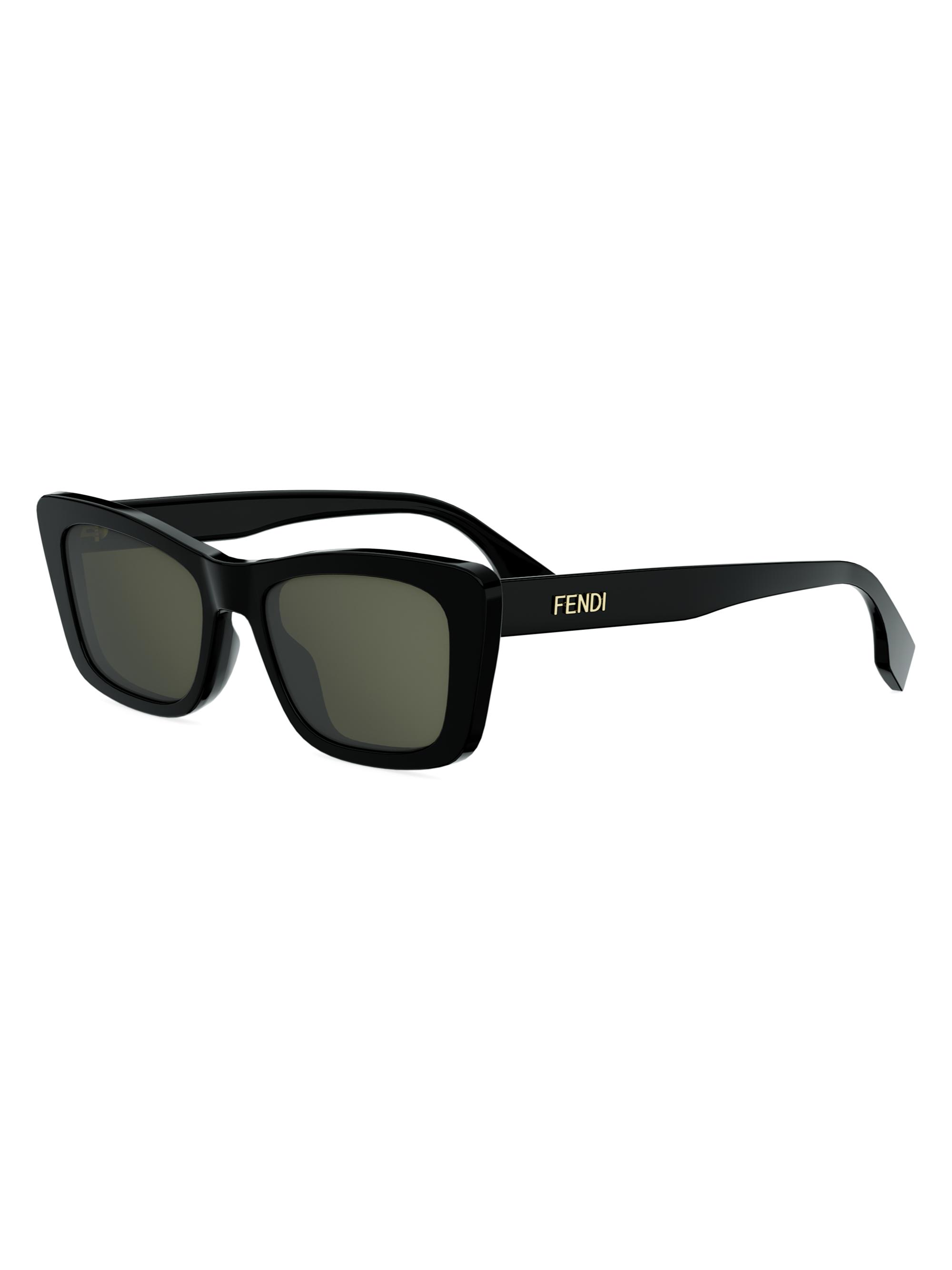 Fendi Lettering 54MM Geometric Sunglasses | Saks Fifth Avenue