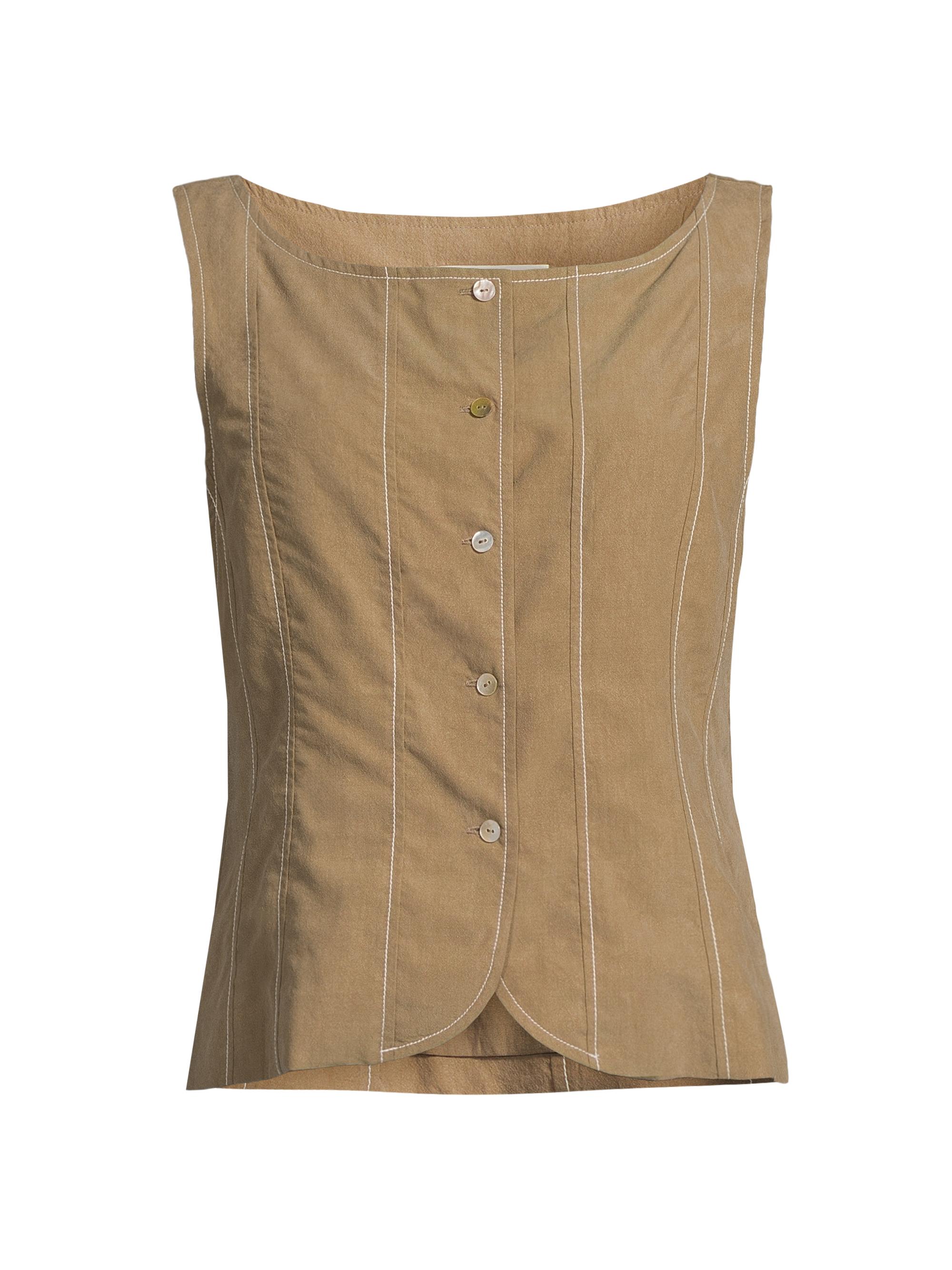Sancia Women's Pivoine The Klara Boatneck Vest - Laurel Oak