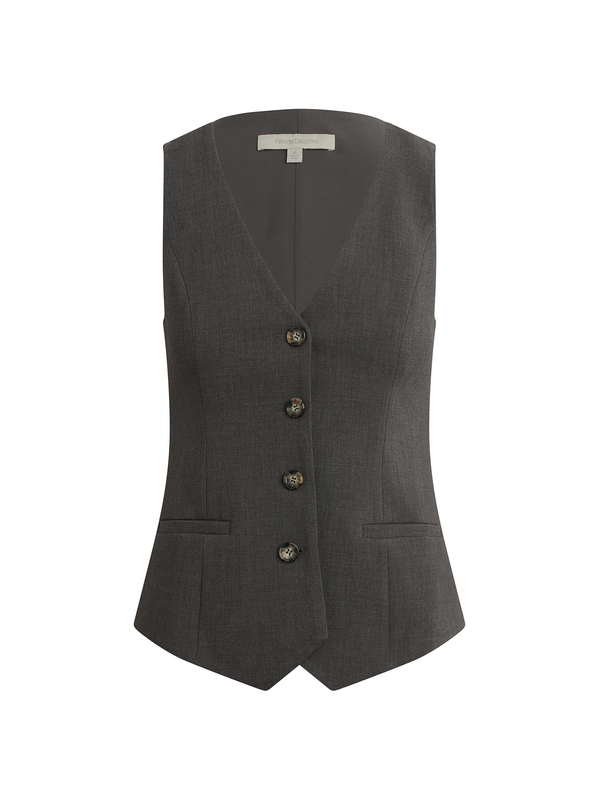 Favorite Daughter Women's The Jones Vest - Grey Suiting