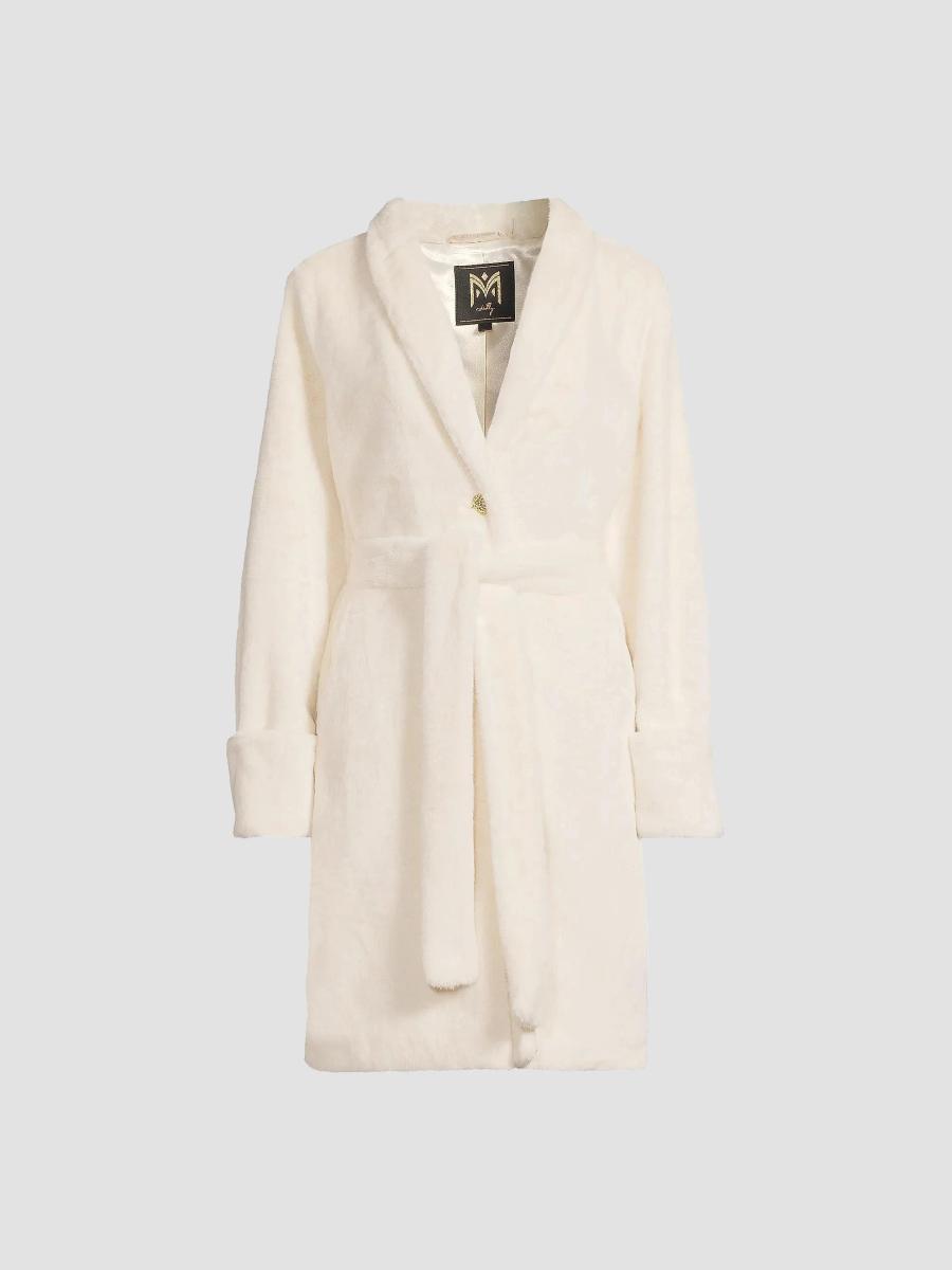 Milly Faux Mink Wrap Coat | Saks Fifth Avenue