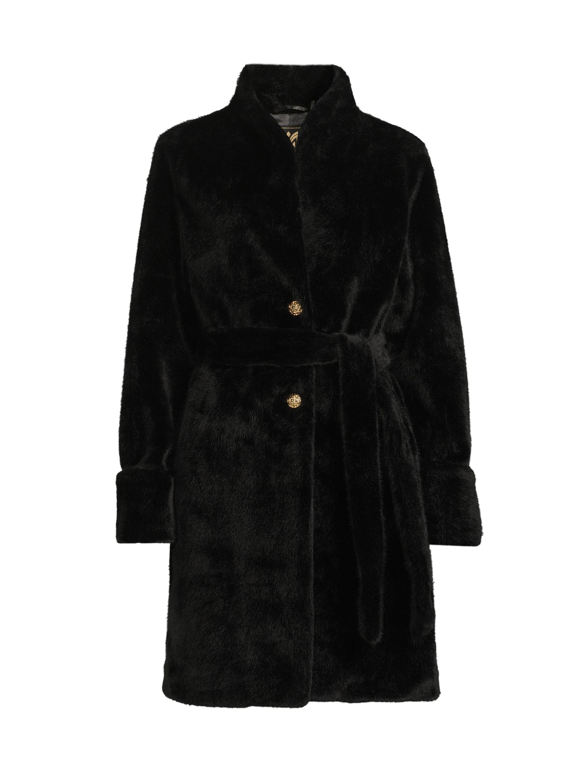 Elie Tahari Noir Faux Fur Coat | Saks Fifth Avenue