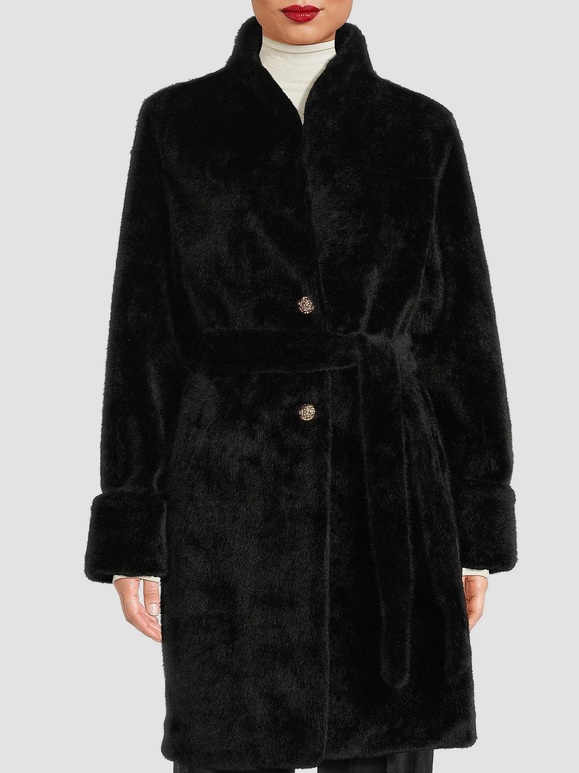 Milly Faux Mink Wrap Coat | Saks Fifth Avenue