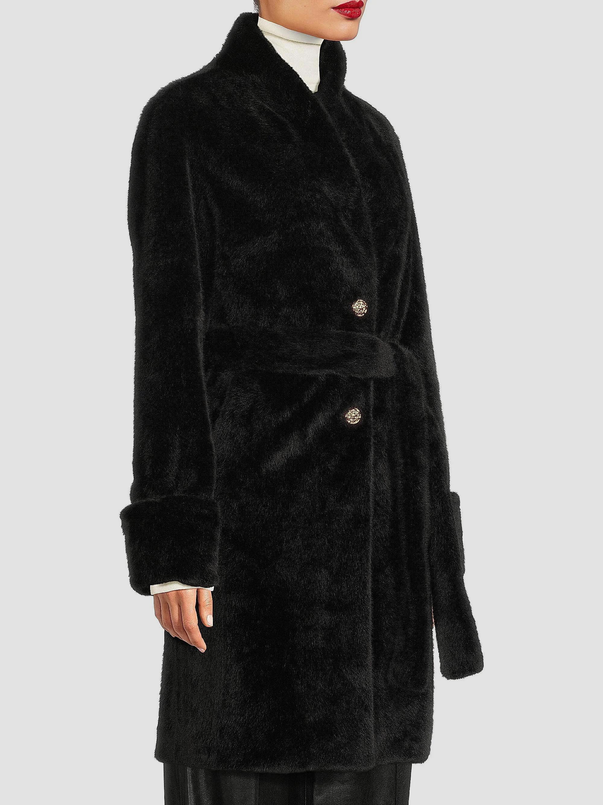Milly Faux Mink Wrap Coat | Saks Fifth Avenue