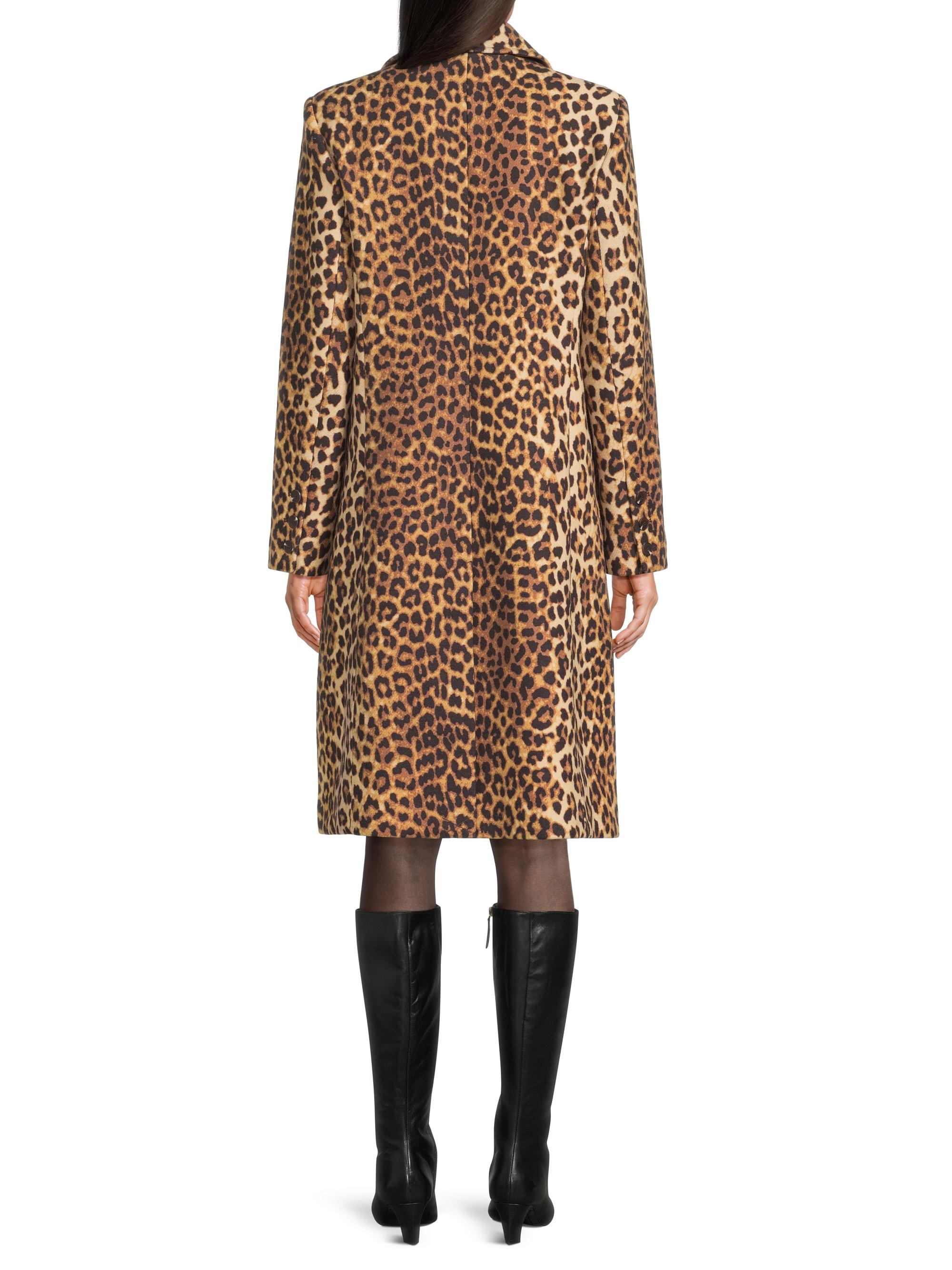 Milly Leopard Double-Breasted Coat | Saks Fifth Avenue