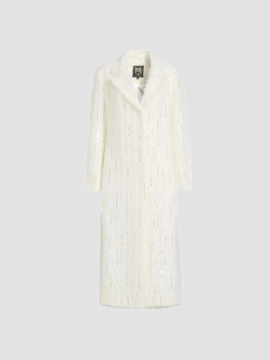 Milly Rhinestone-Embellished Long Coat | Saks Fifth Avenue