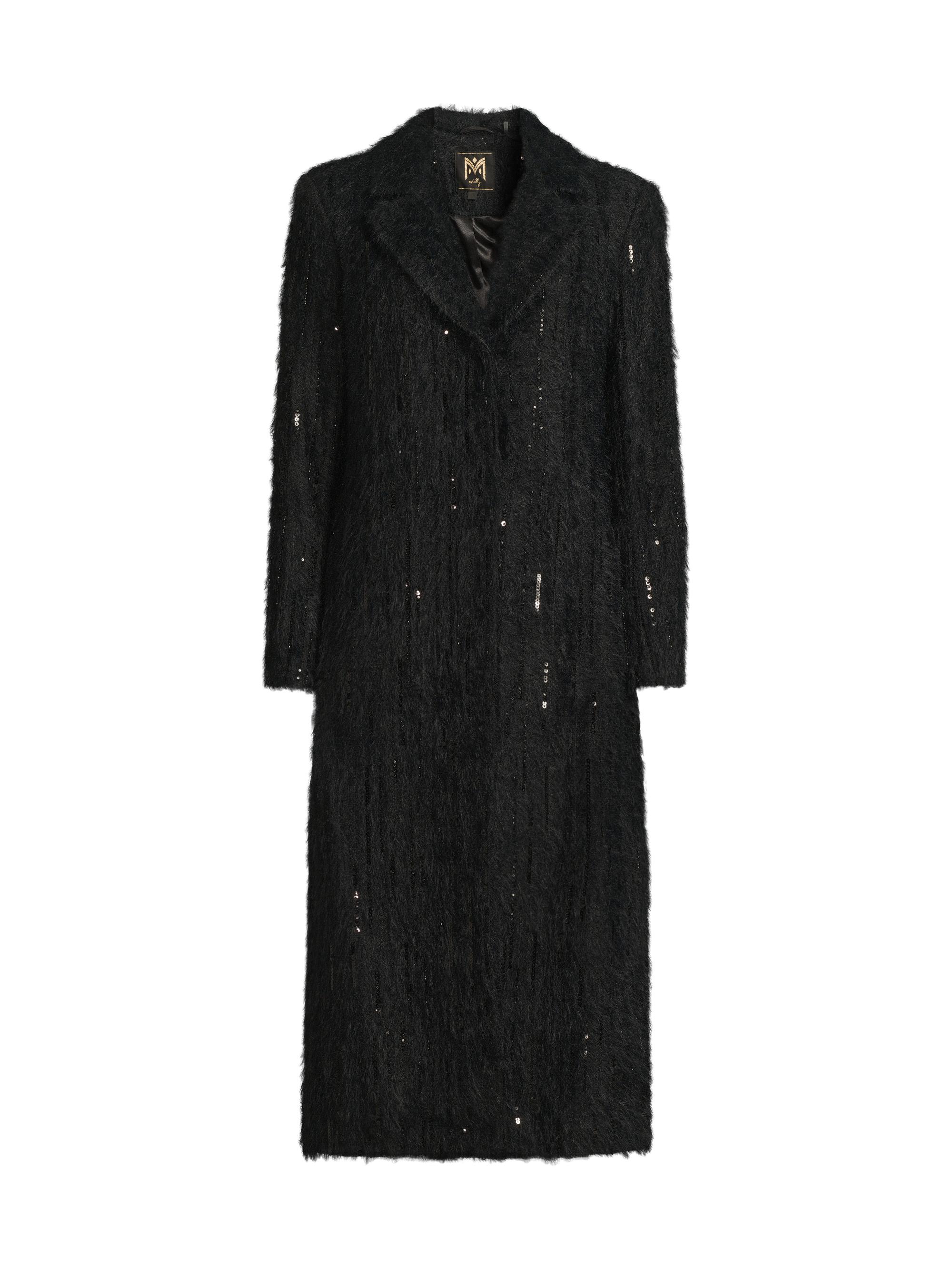 Milly Wool-Blend Faux-Feather-Trim Coat | Saks Fifth Avenue