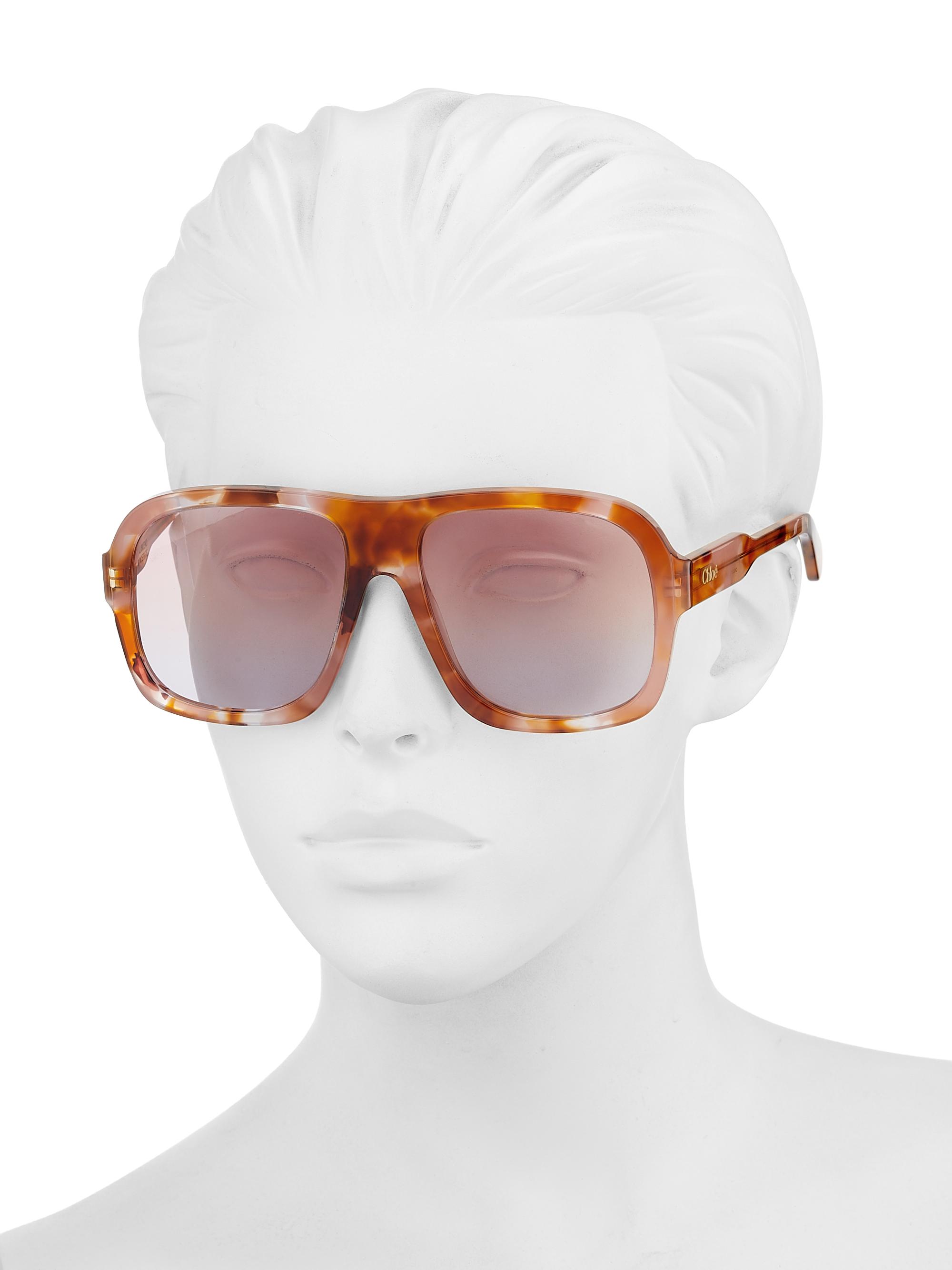 Chloé Gayia Reace 58MM Pilot Sunglasses | Saks Fifth Avenue