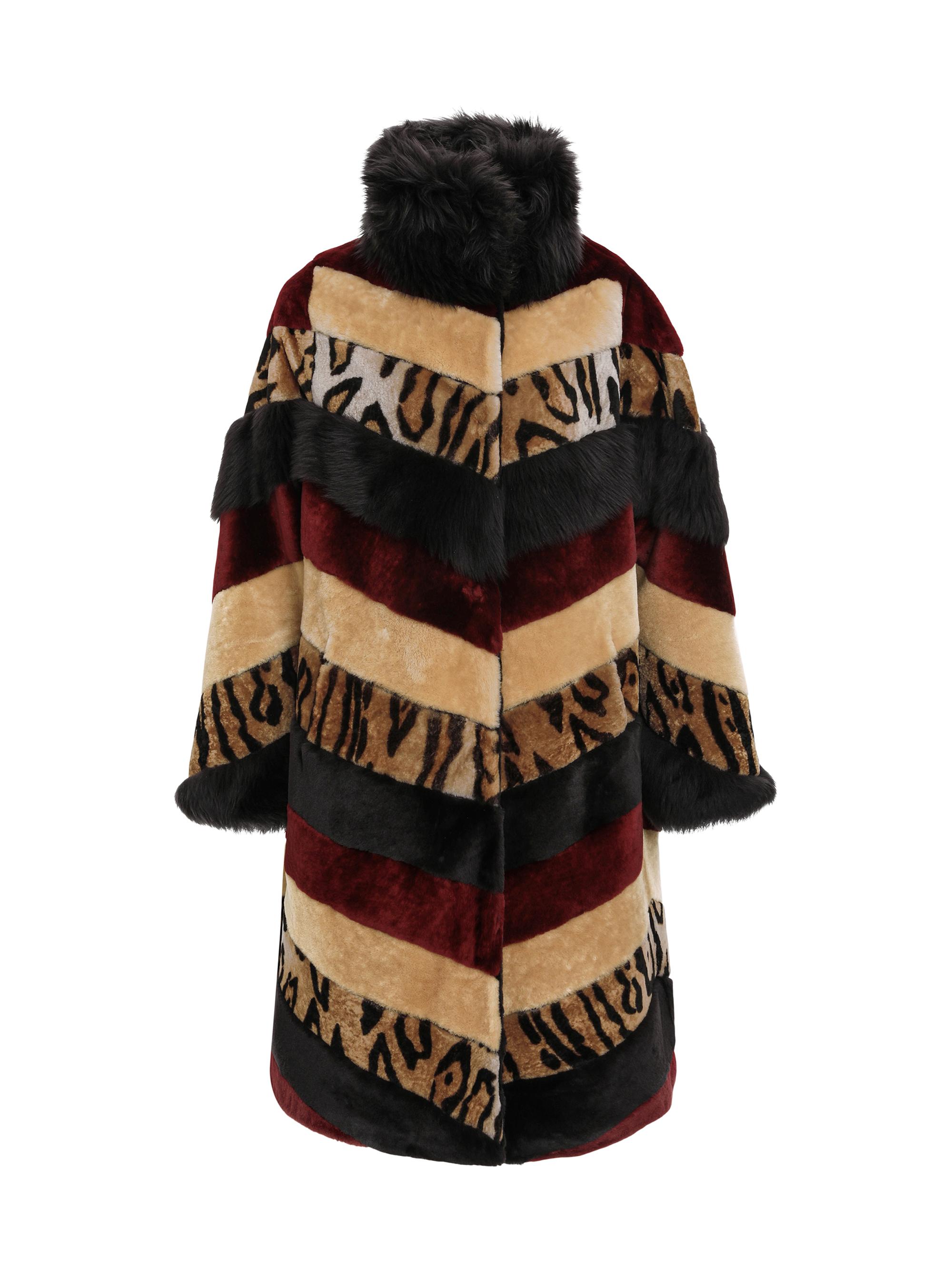 Gorski Merino Shearling Lamb Coat with Intarsia | Saks Fifth Avenue
