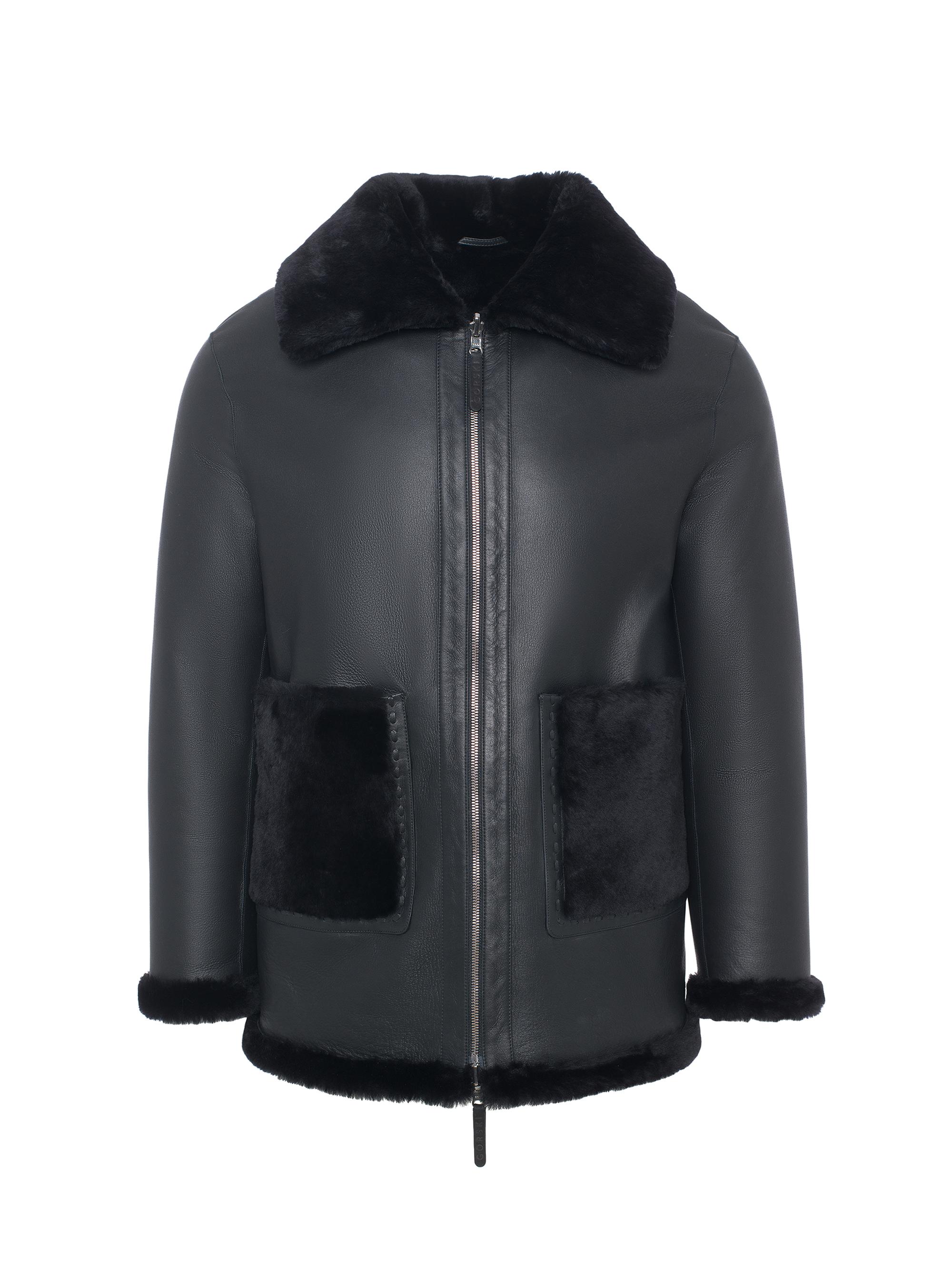 Gorski Women's Reversible Merino Shearling Lamb Jacket - Black