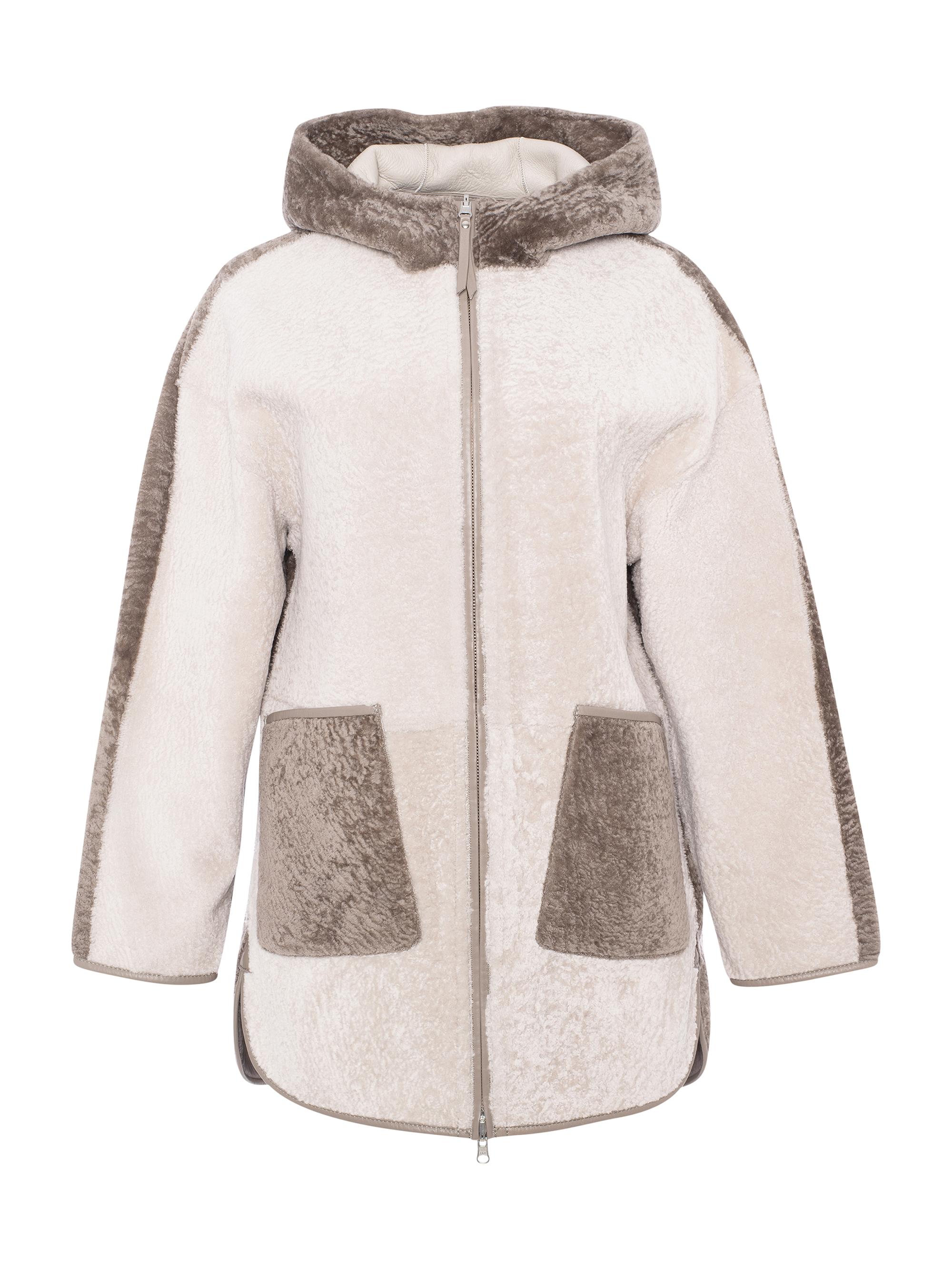 Gorski Women's Textured Shearling Lamb Parka - Beige