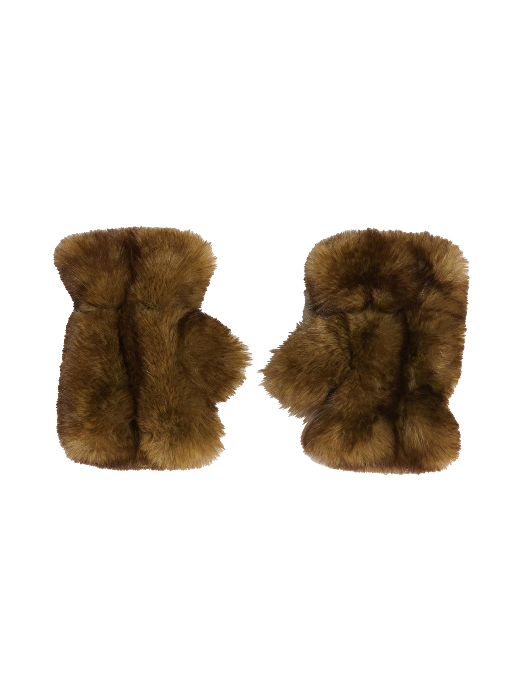 Apparis Women's Ariel Faux-Fur Fingerless Gloves - Mink