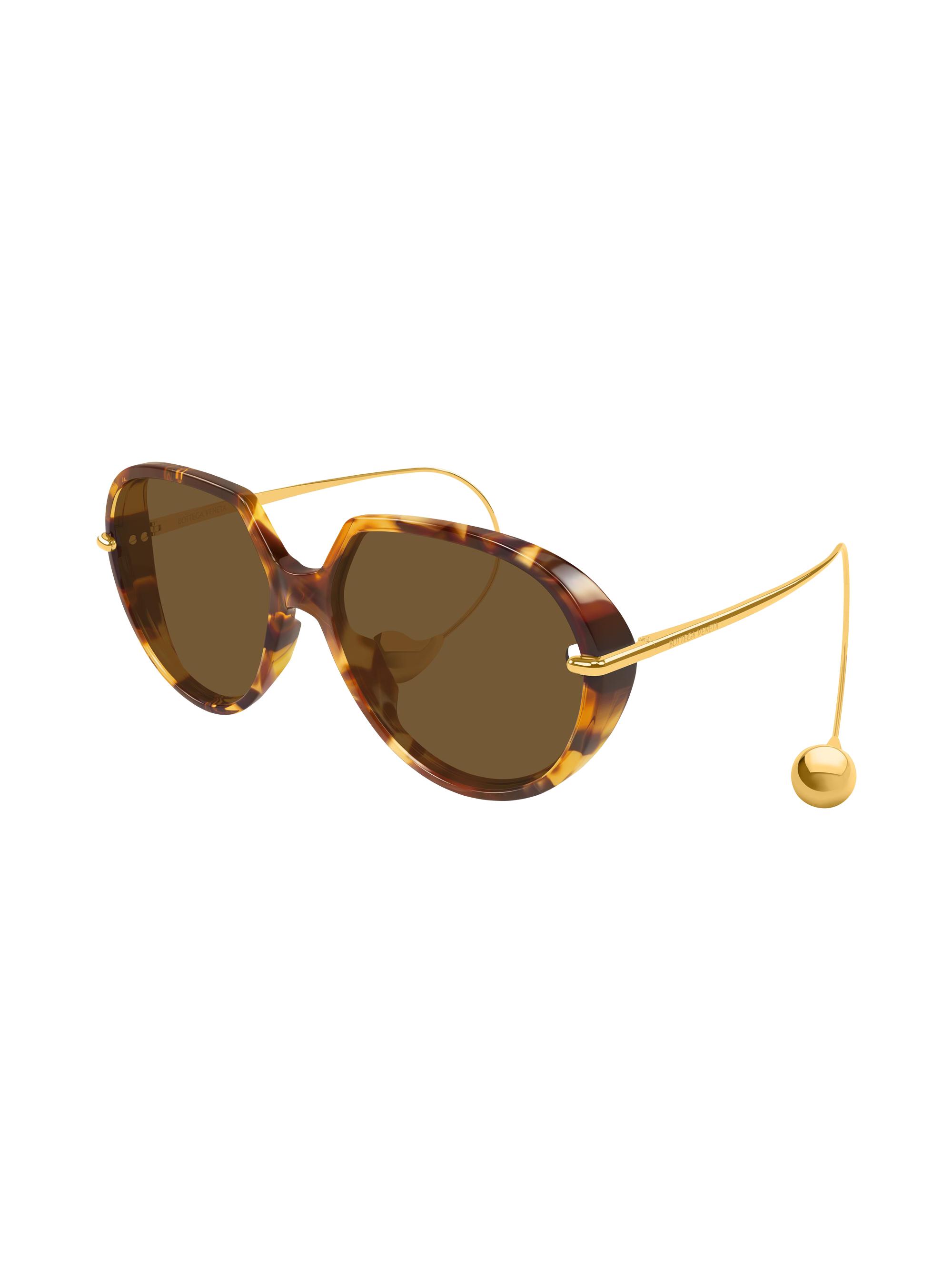 Bottega Veneta Women's Drop 60MM Round Oversized Sunglasses - Havana
