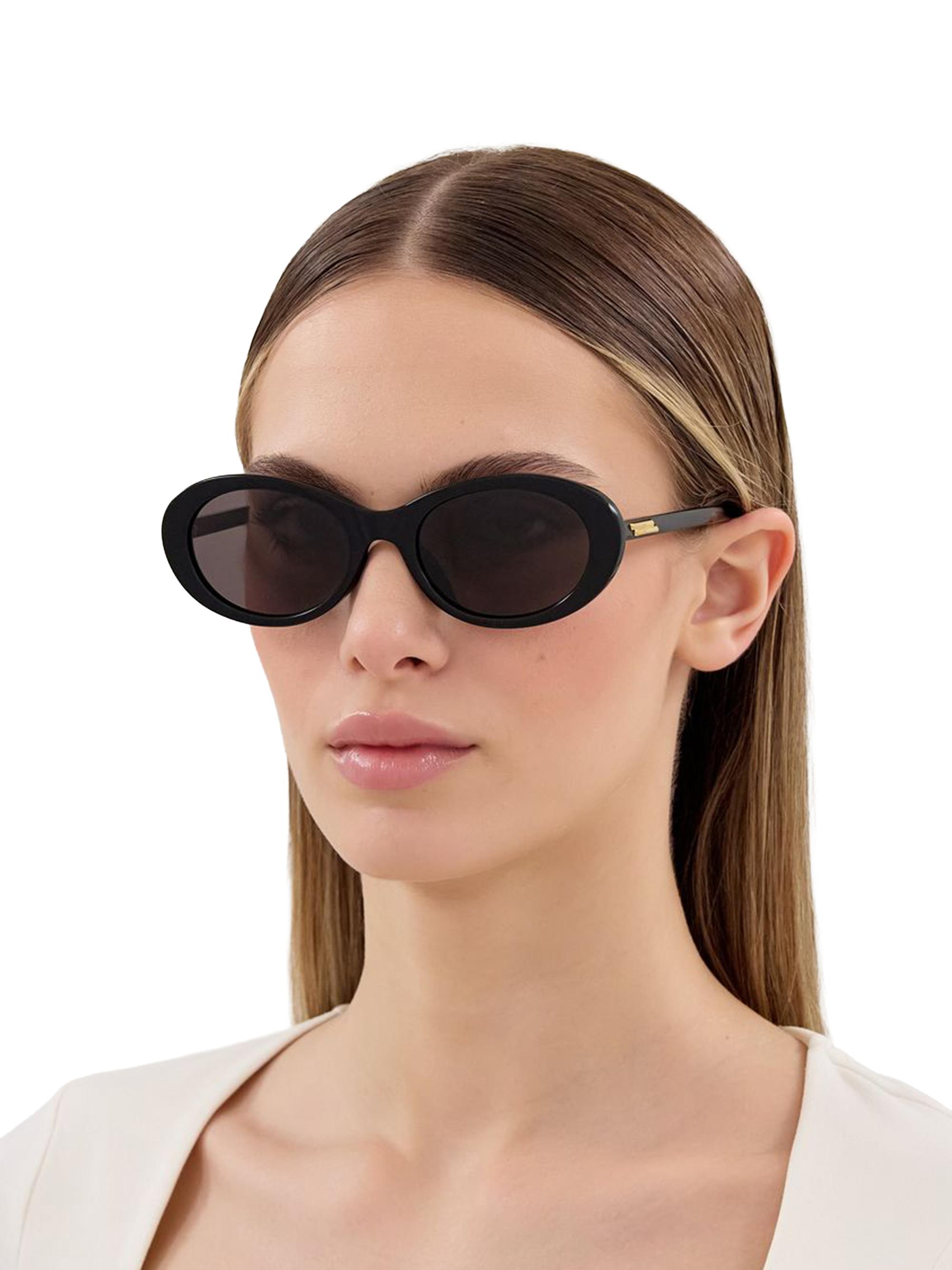 Bottega Veneta 55MM Oval Sunglasses | Saks Fifth Avenue